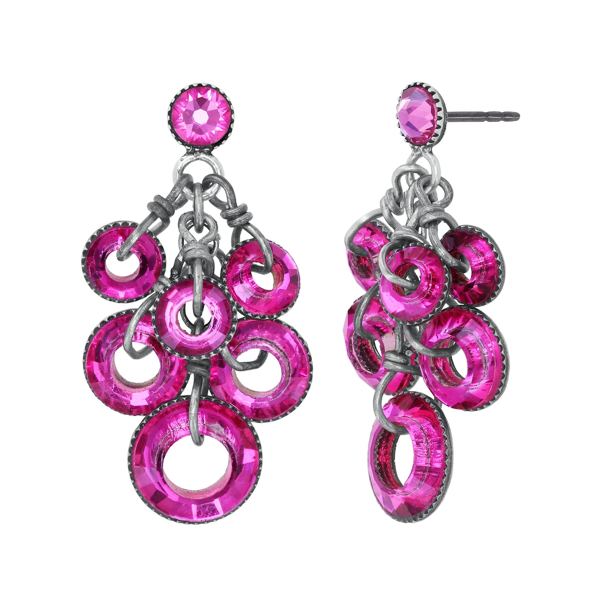 image for Earring Stud Dangling Sporty Glimpse Pink  