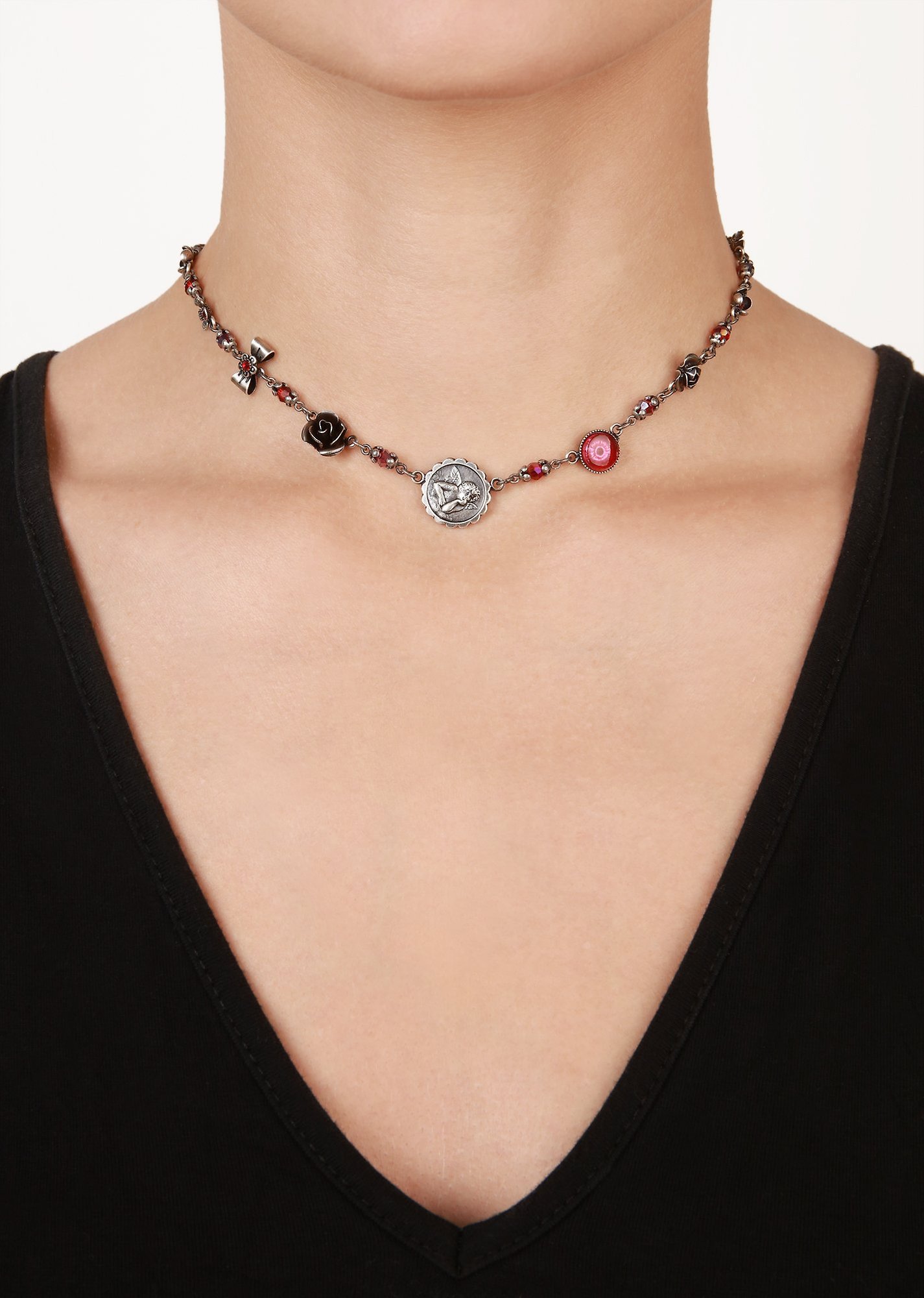 image pour Collier Love, Hope and Destiny Rouge  
