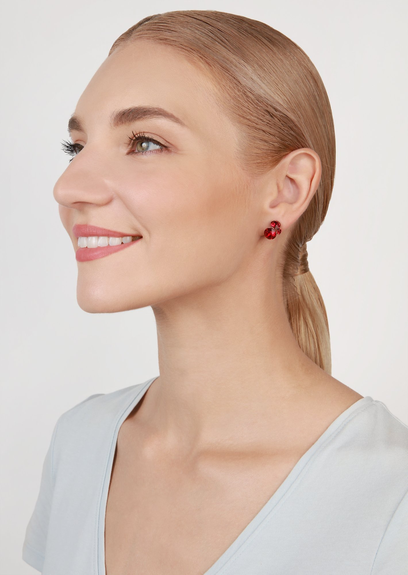 image for Earring Clip Disco Star Red  