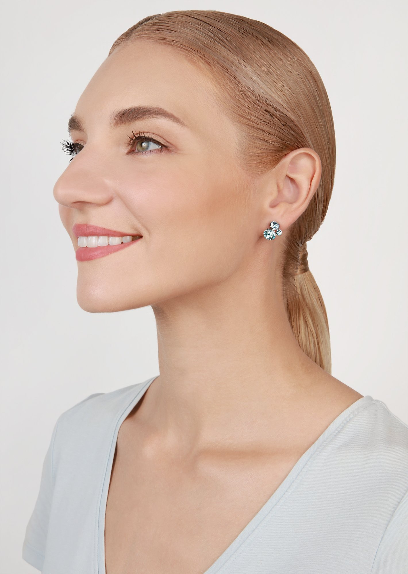 image pour Boucles d'oreilles Clip Disco Star Bleu Clair  