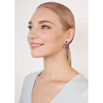 image pour Earring stud dangling Petit Glamour lila  
