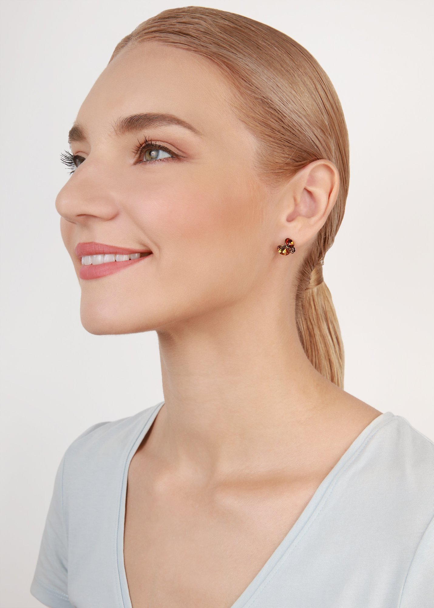 image pour Clou d'oreille Disco Star Marron  