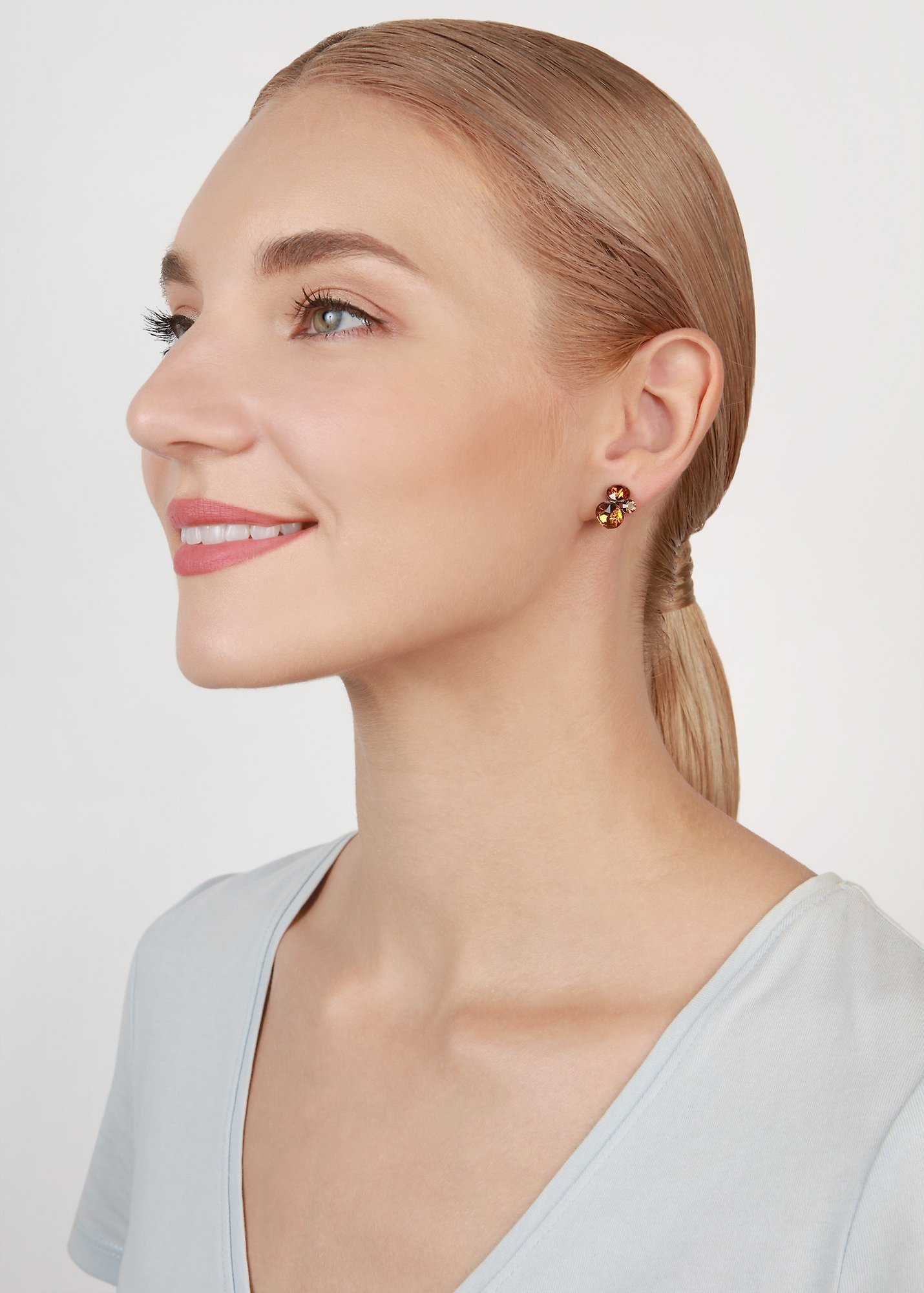 image pour Boucles d'oreilles Clip Disco Star Marron  