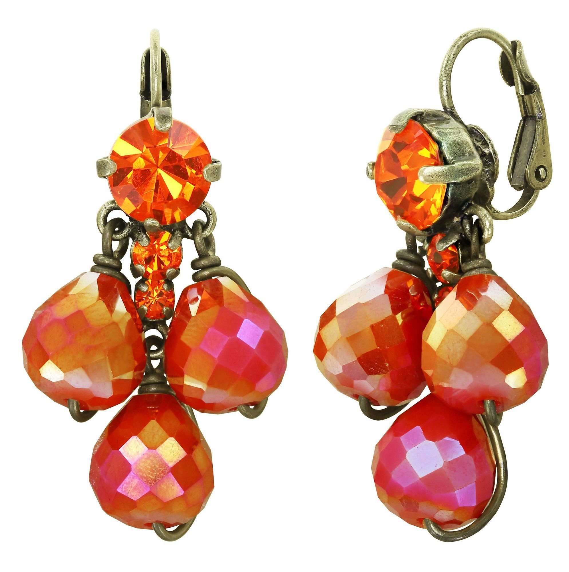 image pour Boucles d'oreilles Eurowire pendantes Merry Go Round Orange  