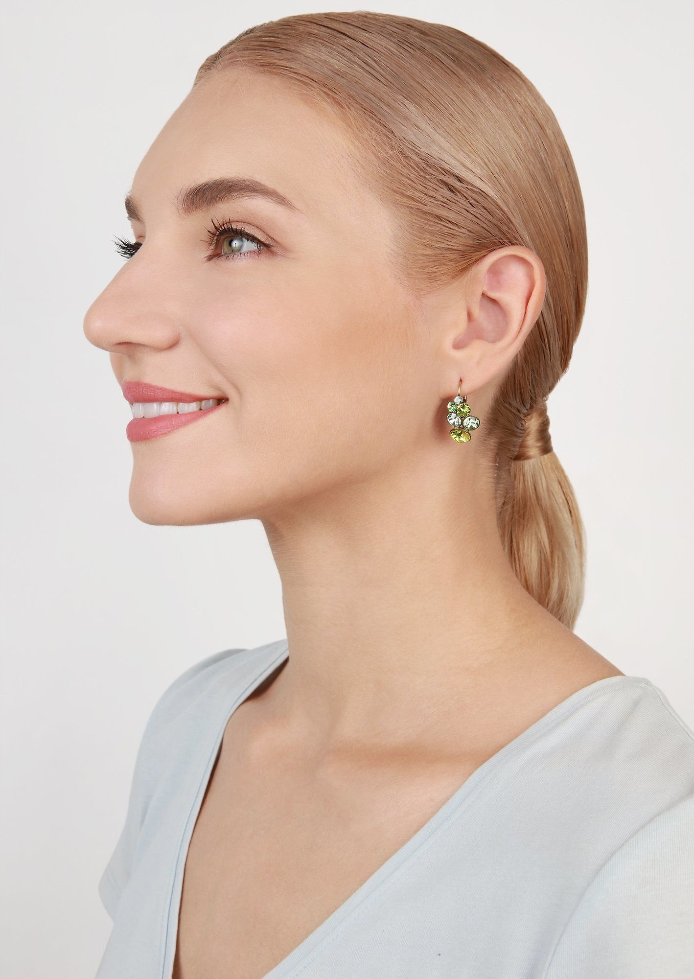 image pour Boucles d'oreilles Eurowire Petit Glamour Vert  