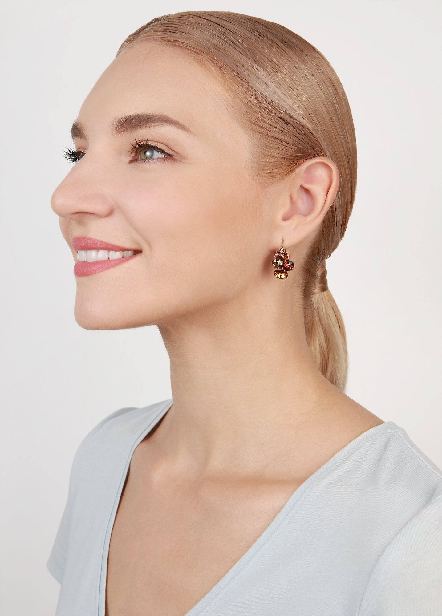 image pour Boucles d'oreilles Eurowire Petit Glamour Marron  