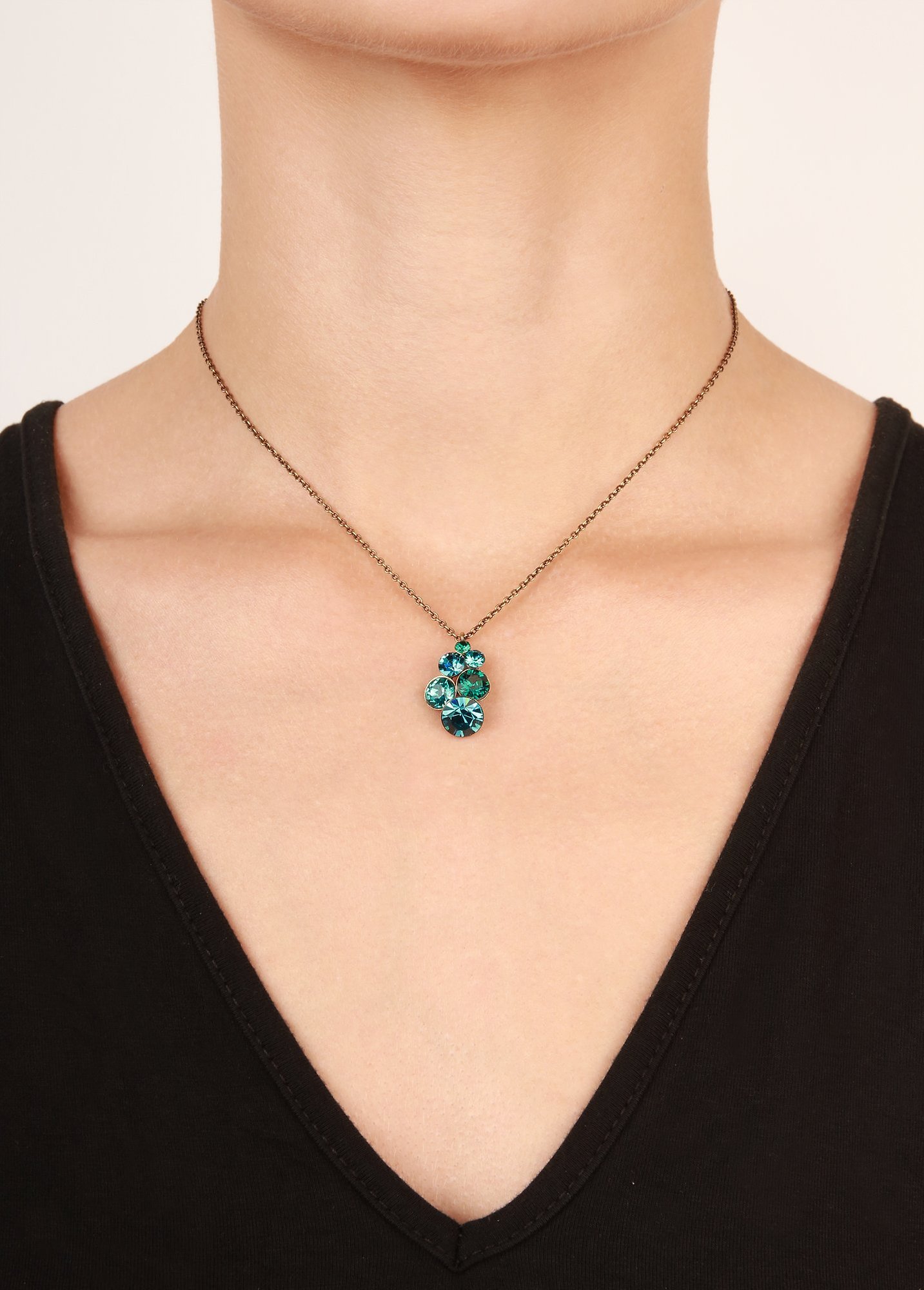 image pour Collier pendant Petit Glamour Vert  