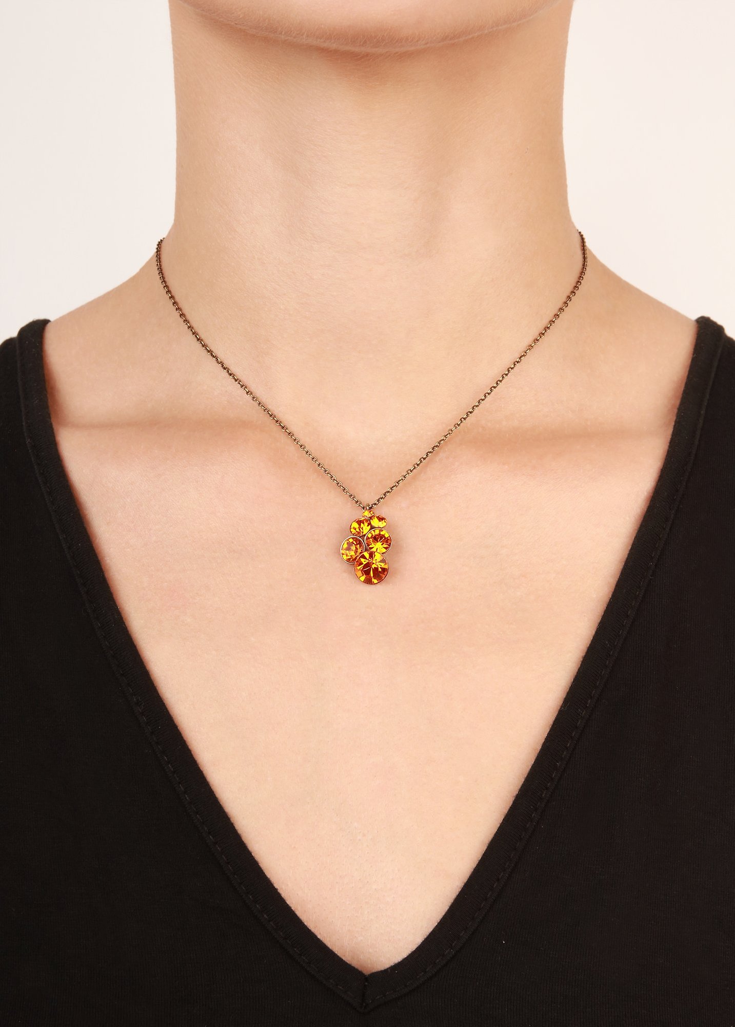 image pour Collier pendant Petit Glamour Orange  