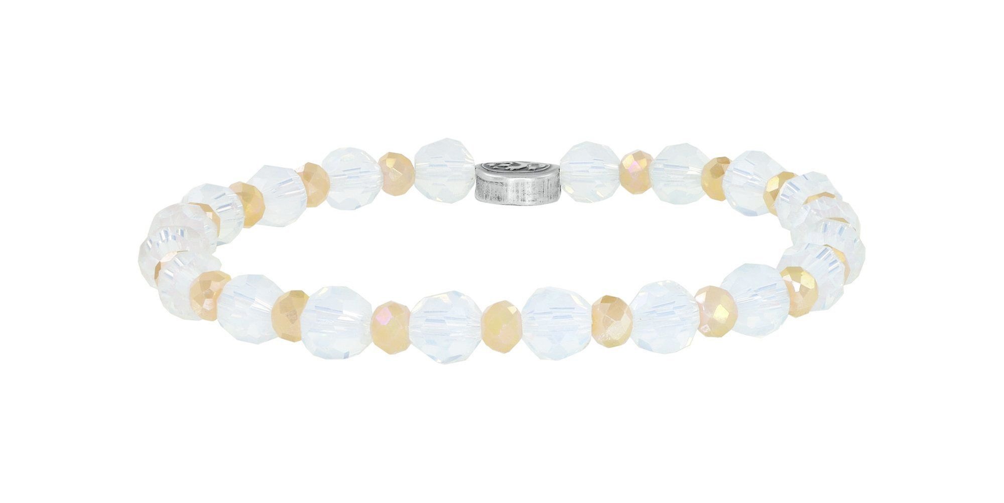 image for Bracelet Elastic Bead Snake Jelly White  