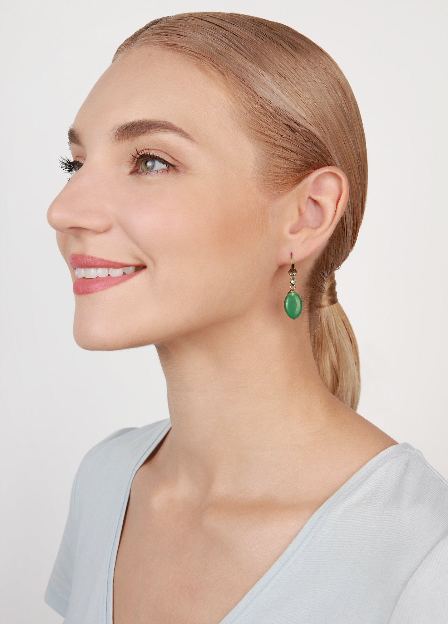 image for Earring Dangling Daily Desire Green  