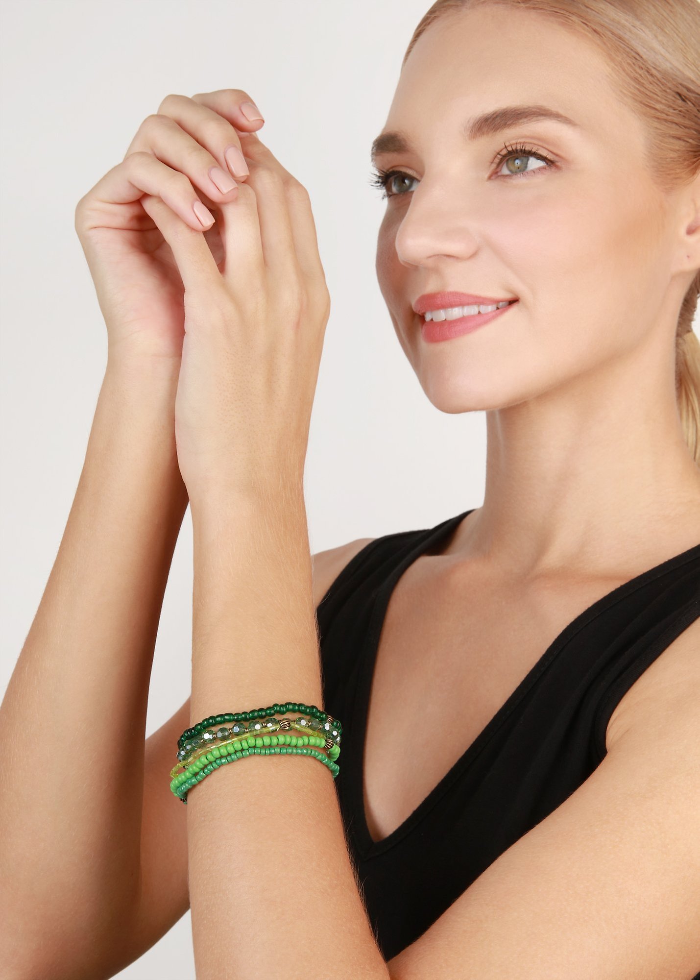 image for Bracelet Elastic Petit Glamour d´Afrique Green  