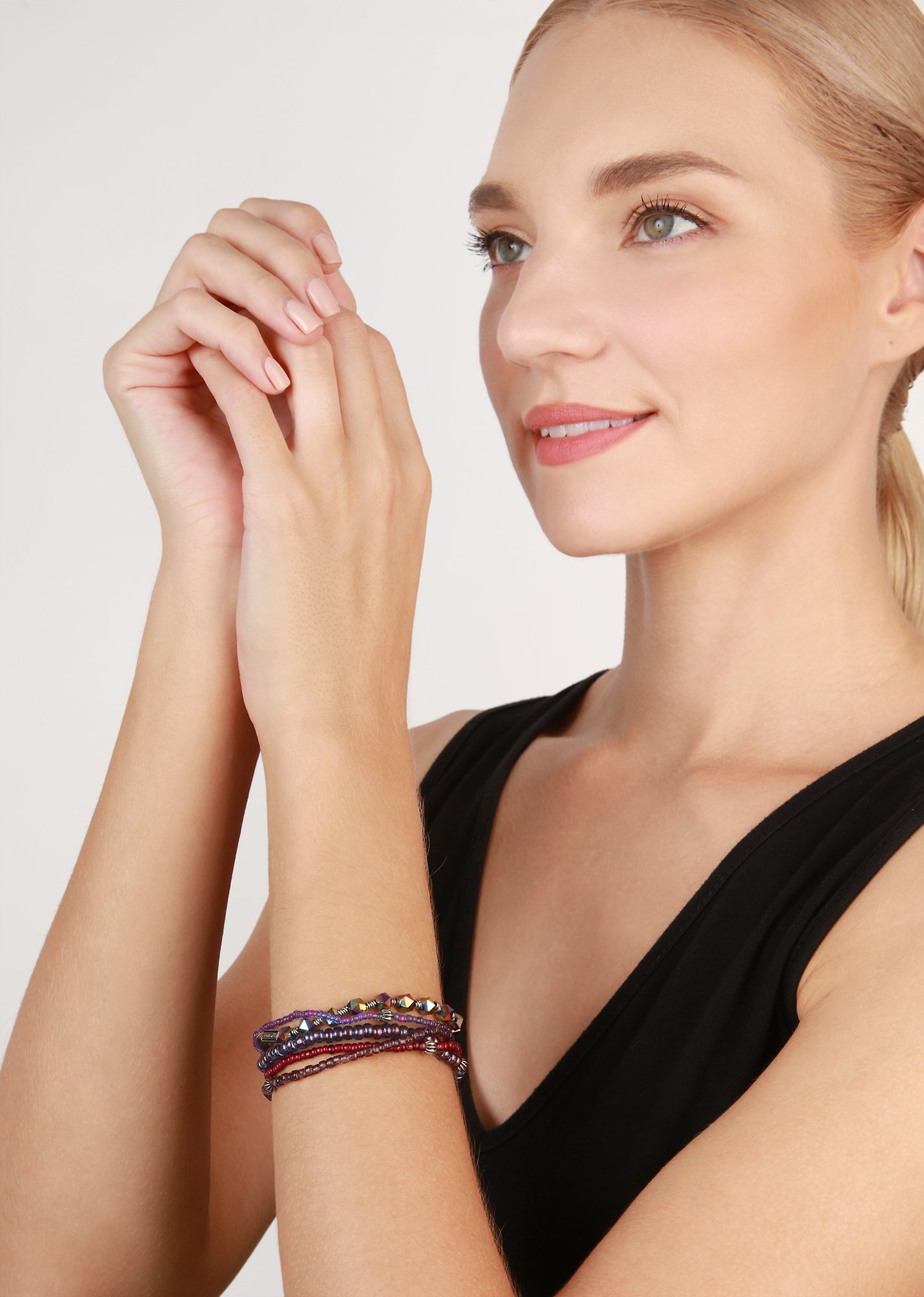 Bild für Armband elastisch Petit Glamour d´Afrique Lila  