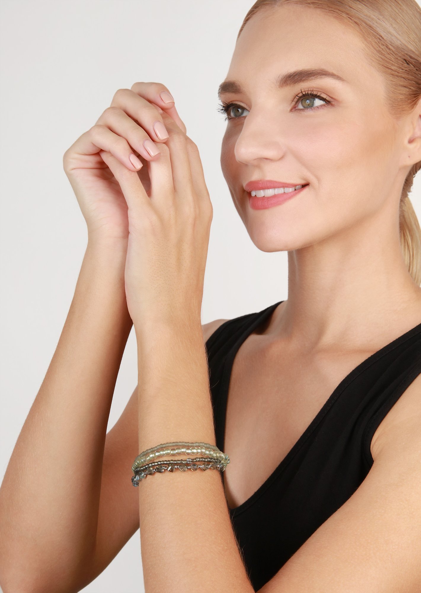 Bild für Armband elastisch Petit Glamour d´Afrique Grau  