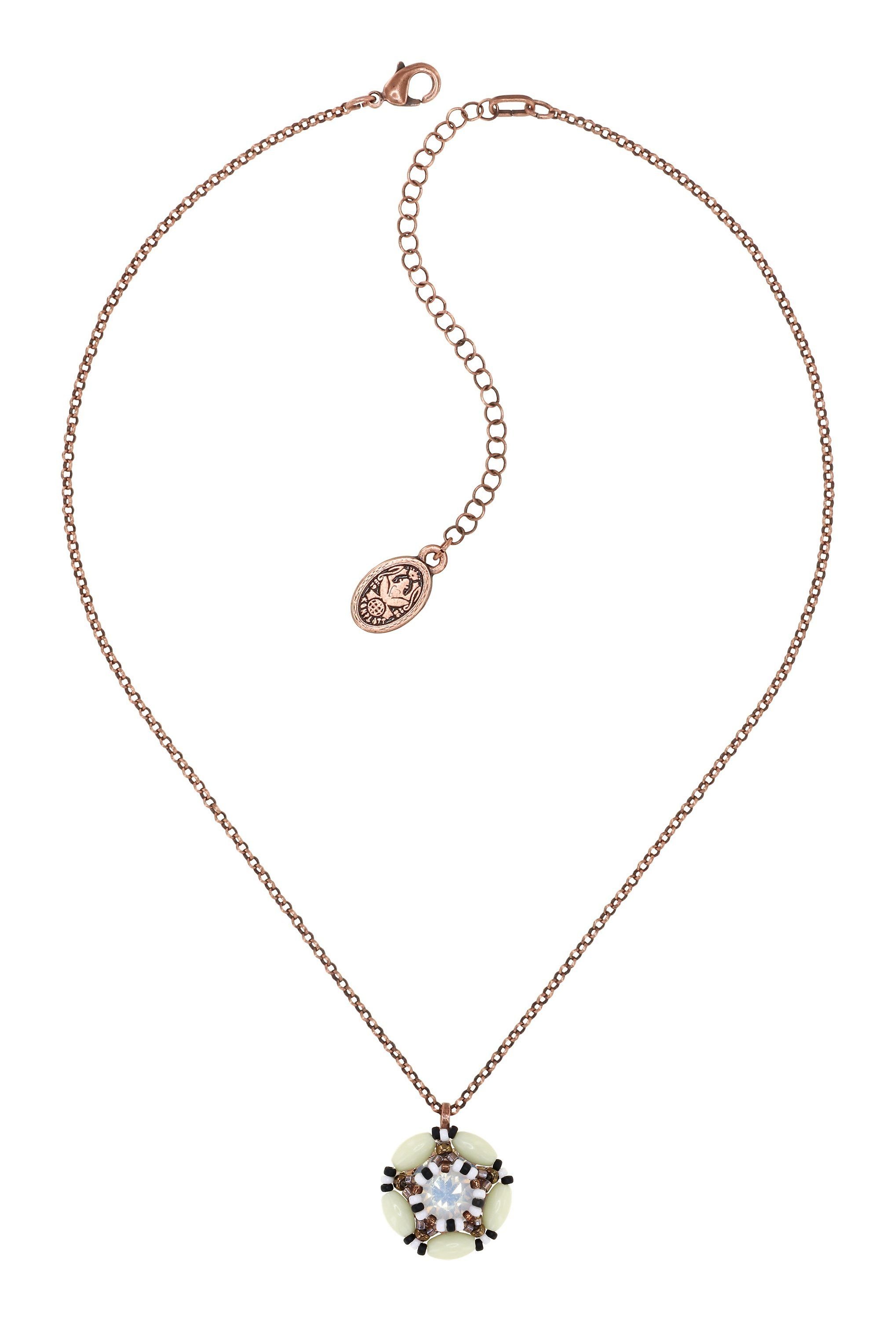 image pour Collier pendant African Kiss Noir / Blanc  size S