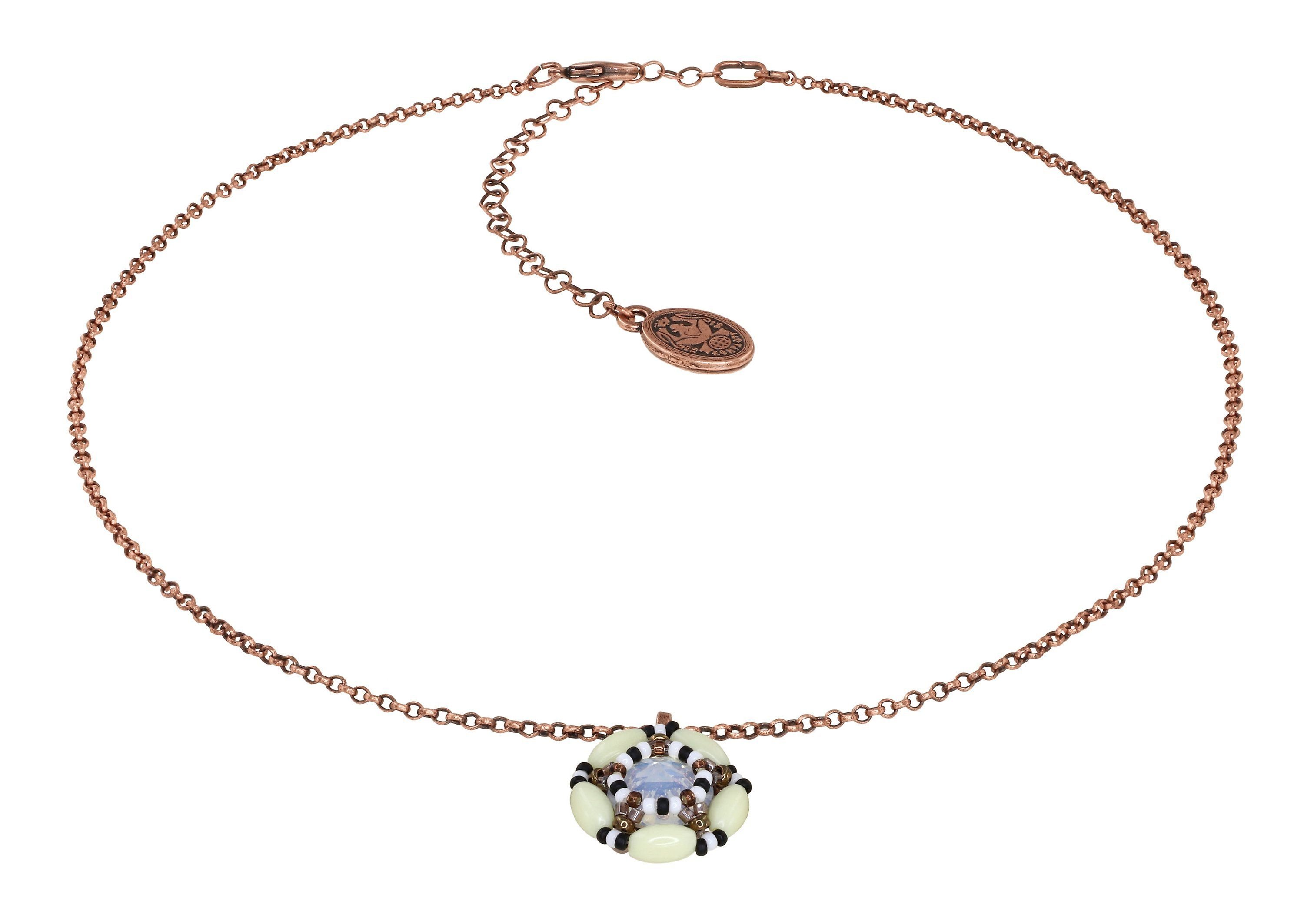 Bild für Halskette mit Anh&auml;nger African Kiss Schwarz / Weiß  Größe S