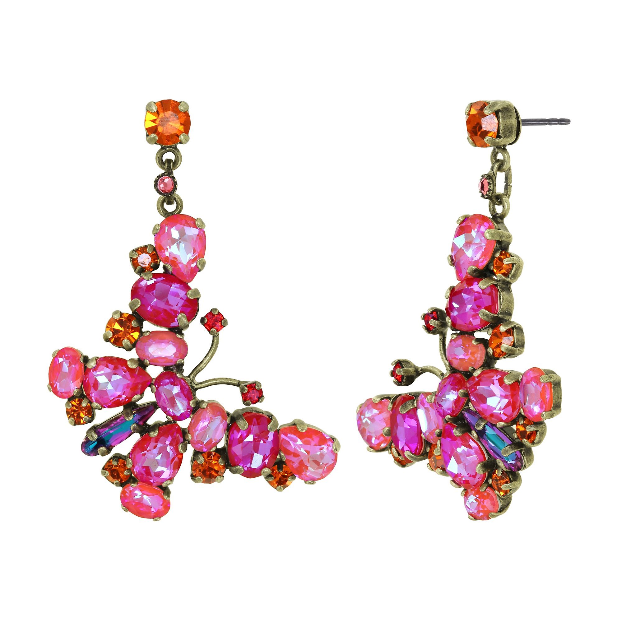 image pour Clou d'oreille pendant Butterfly Dance Rouge  size L