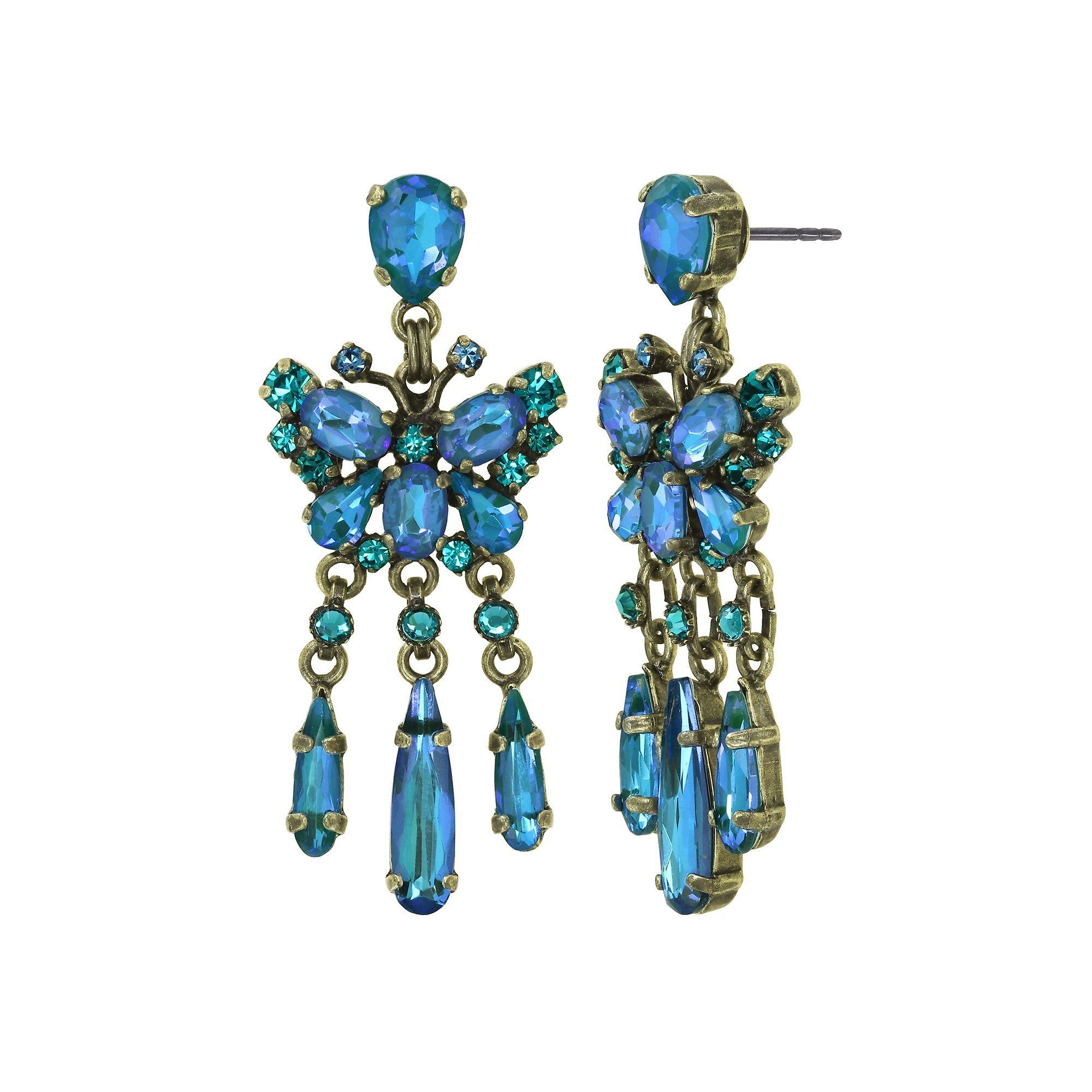 image for Earring Stud Dangling Butterfly Dance Blue  size S