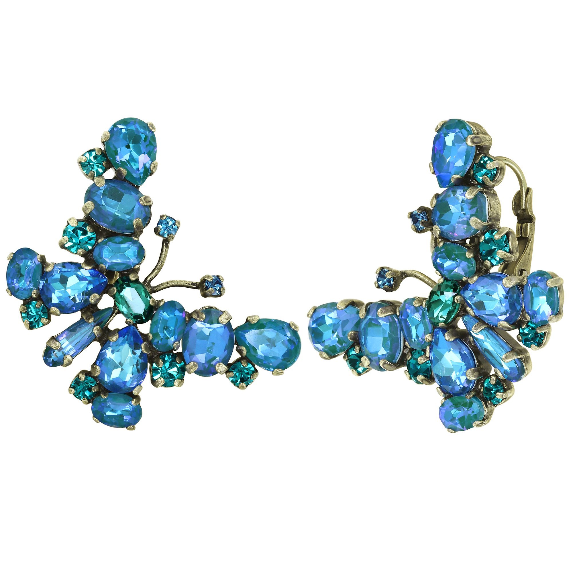 Bild für Ohrringe mit Brisur Butterfly Dance Blau  Größe L