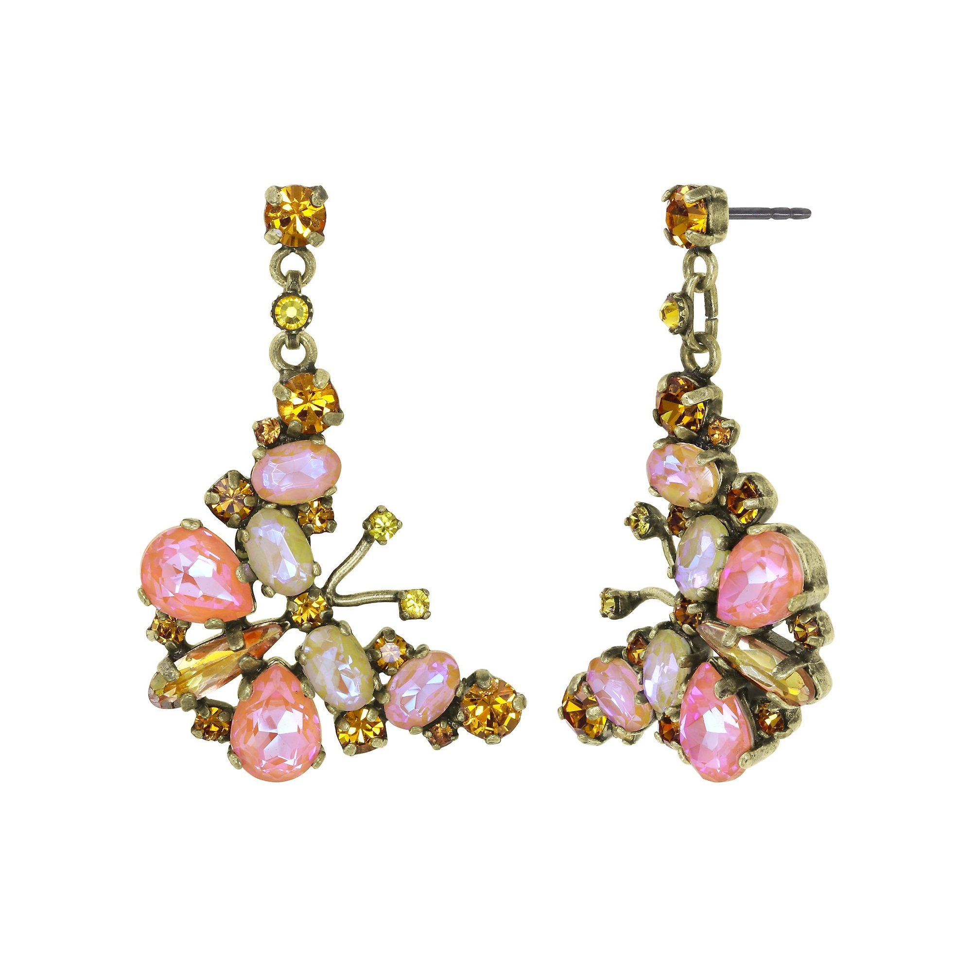 image pour Clou d'oreille pendant Butterfly Dance Jaune / Orange  size M