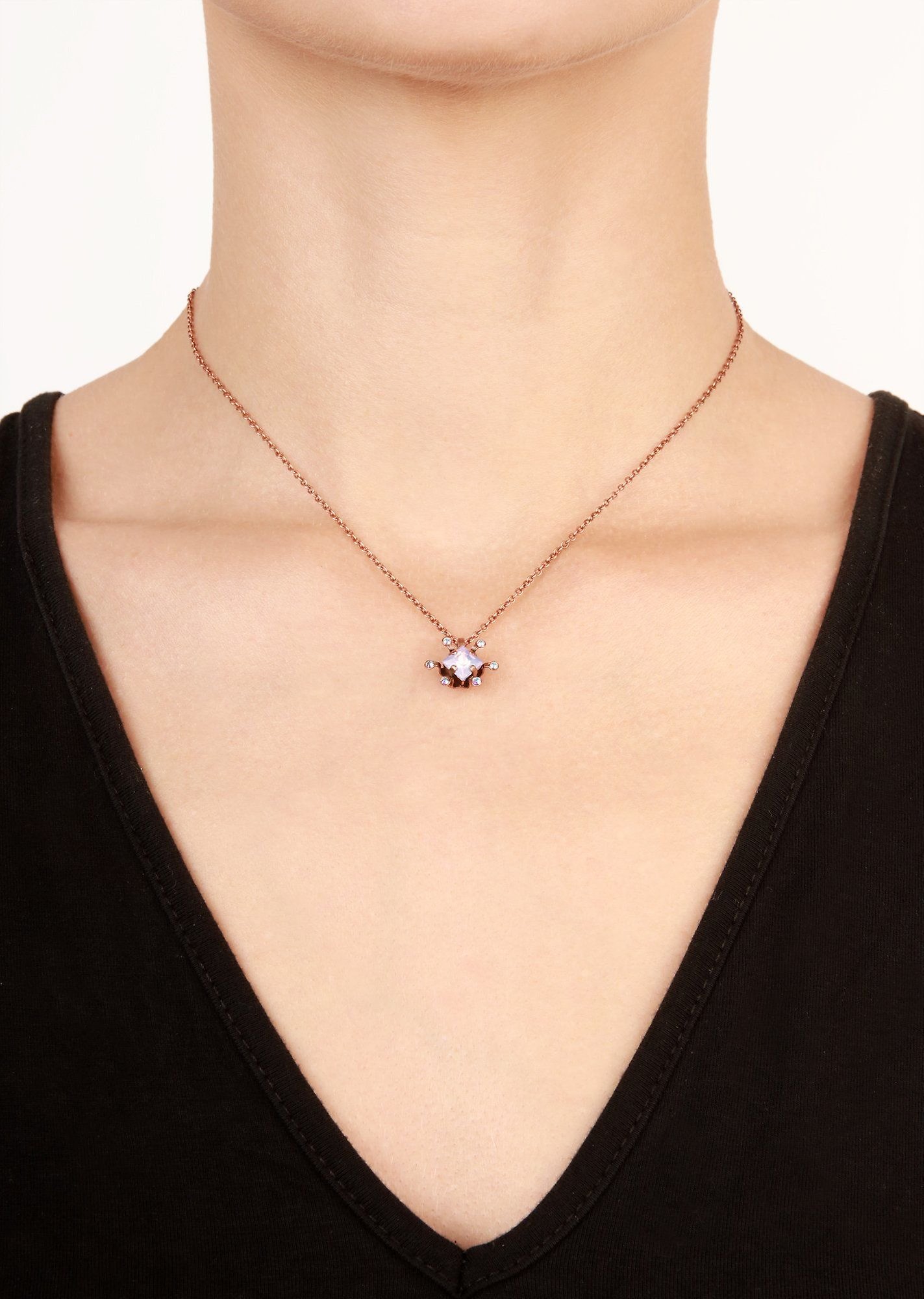 image for Necklace Pendant Petit Four Carre Lila  size S