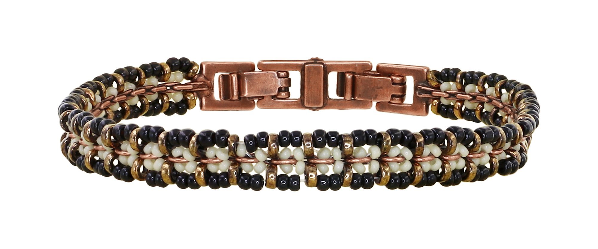 image pour Bracelet African Kiss Noir / Blanc  