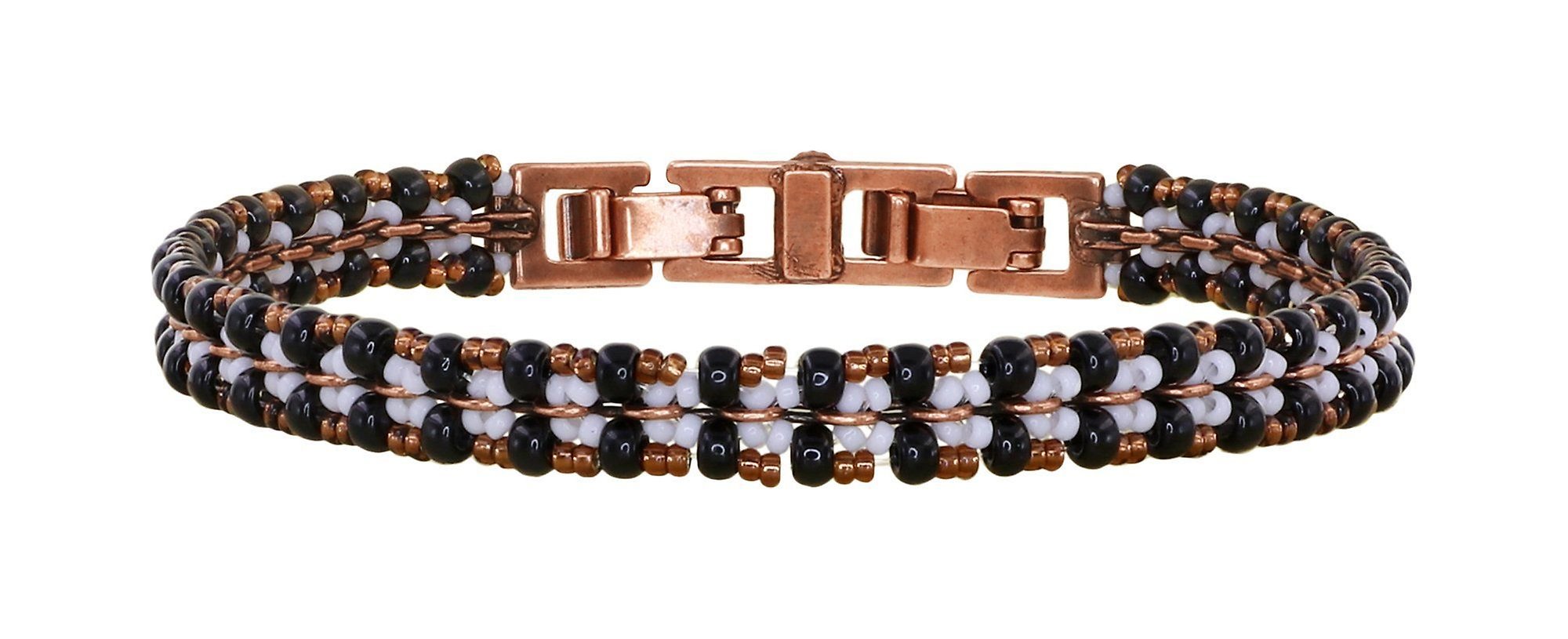 Bild für Armband African Kiss Schwarz / Weiß  