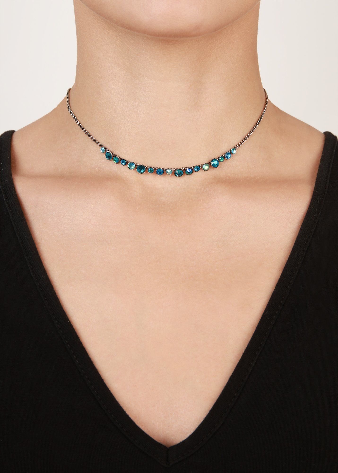 image pour Collier Water Cascade Bleu Foncé  
