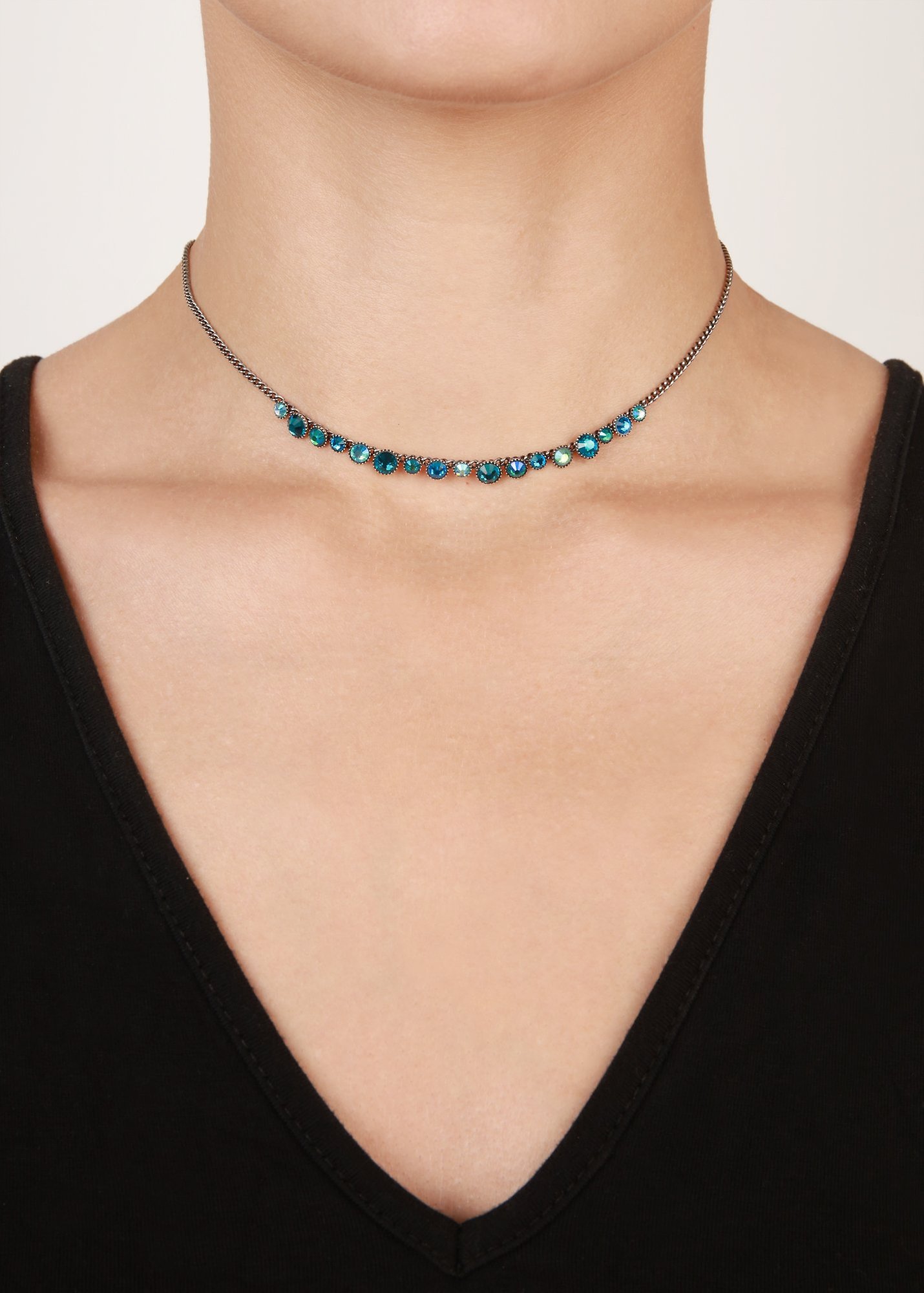 image for Necklace Water Cascade Dark Blue  