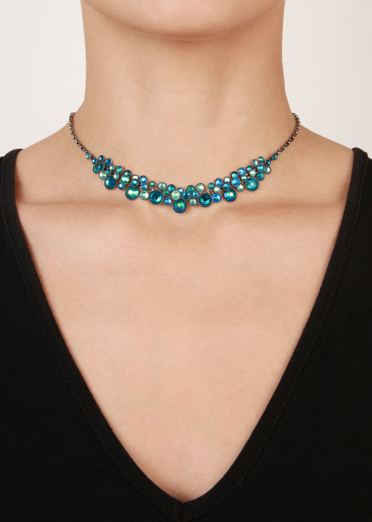 image for Necklace Water Cascade Dark Blue  