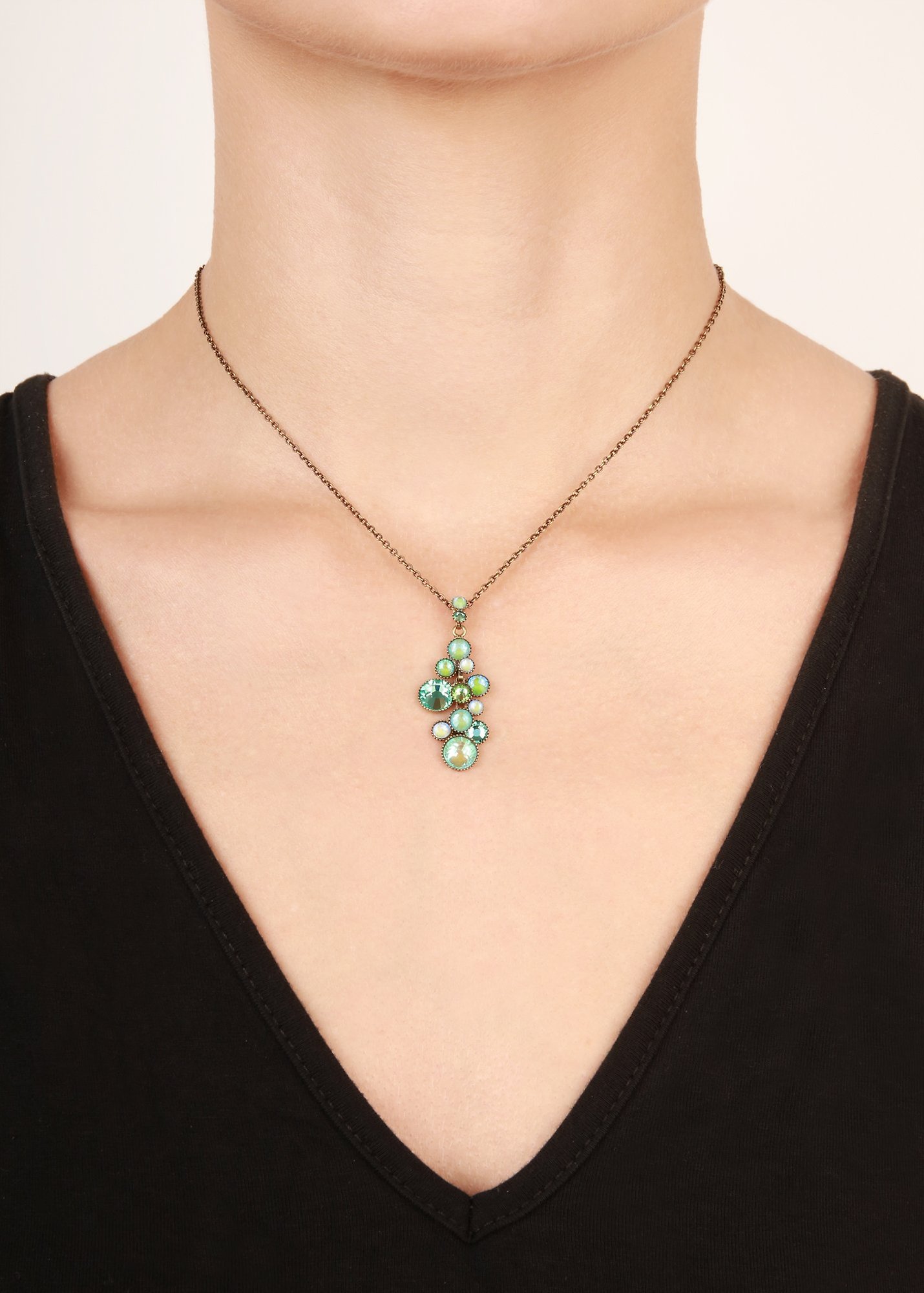image for Necklace Pendant Water Cascade Light Blue  