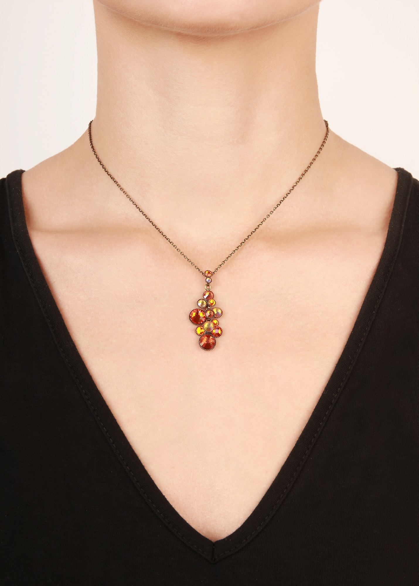 image pour Collier pendant Water Cascade Orange  