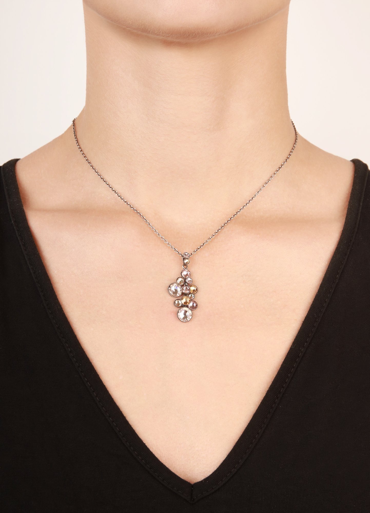 image for Necklace Pendant Water Cascade Beige  