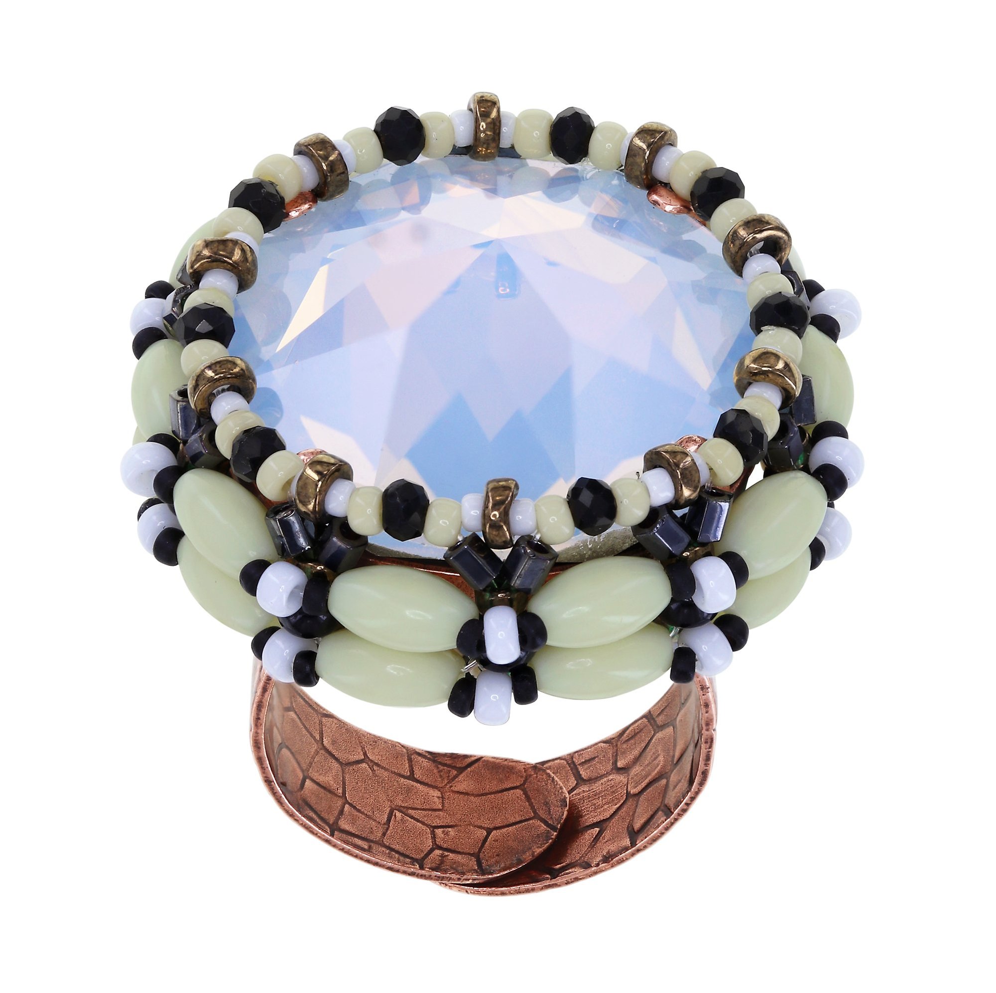 Bild für Ring African Kiss Schwarz / Weiß  Größe XL