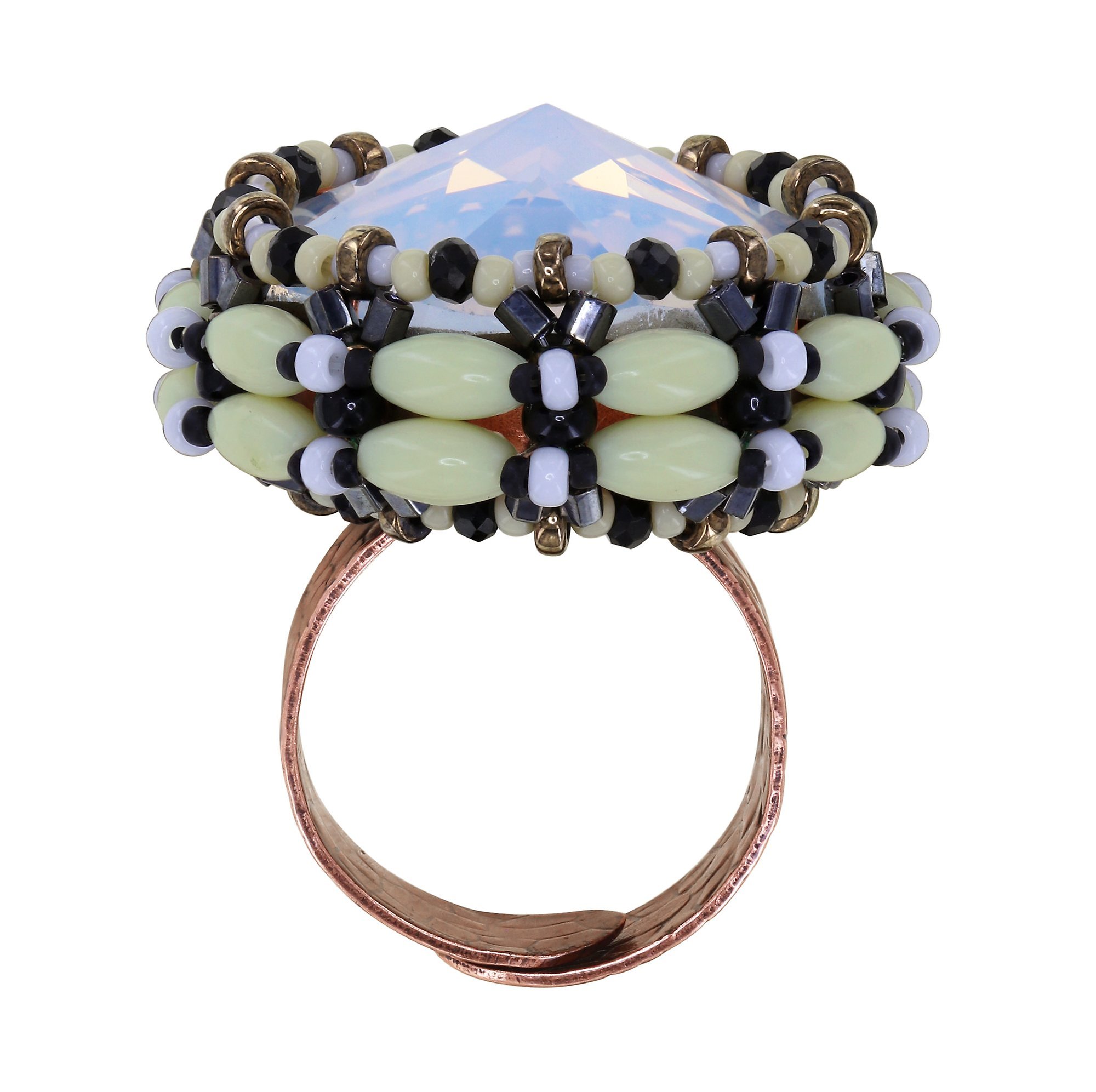 Bild für Ring African Kiss Schwarz / Weiß  Größe XL