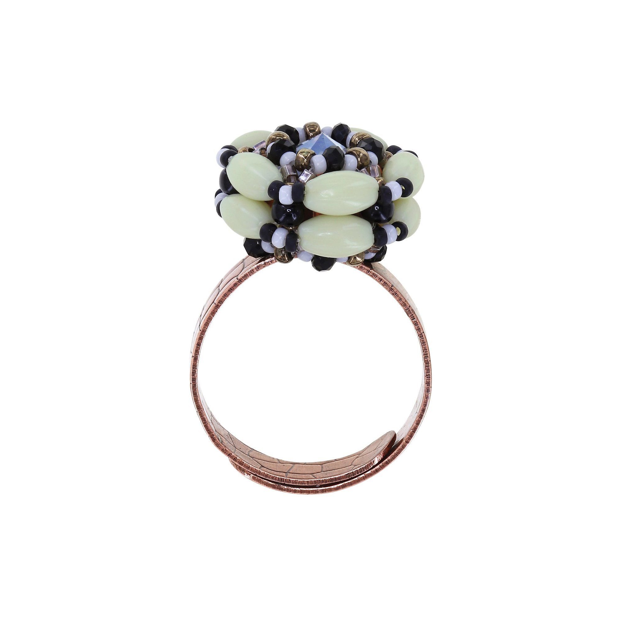 image for Ring African Kiss Black / White  size S