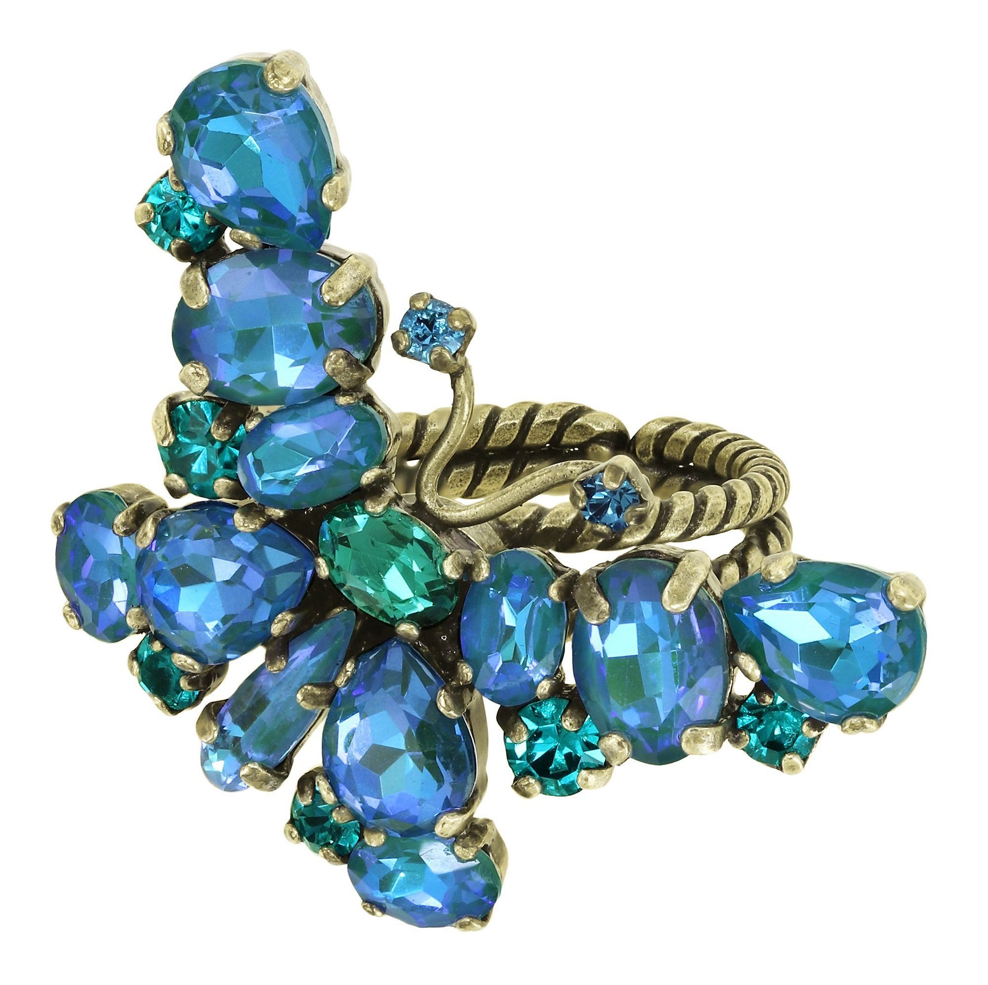 Bild für Ring Butterfly Dance Blau  Größe L