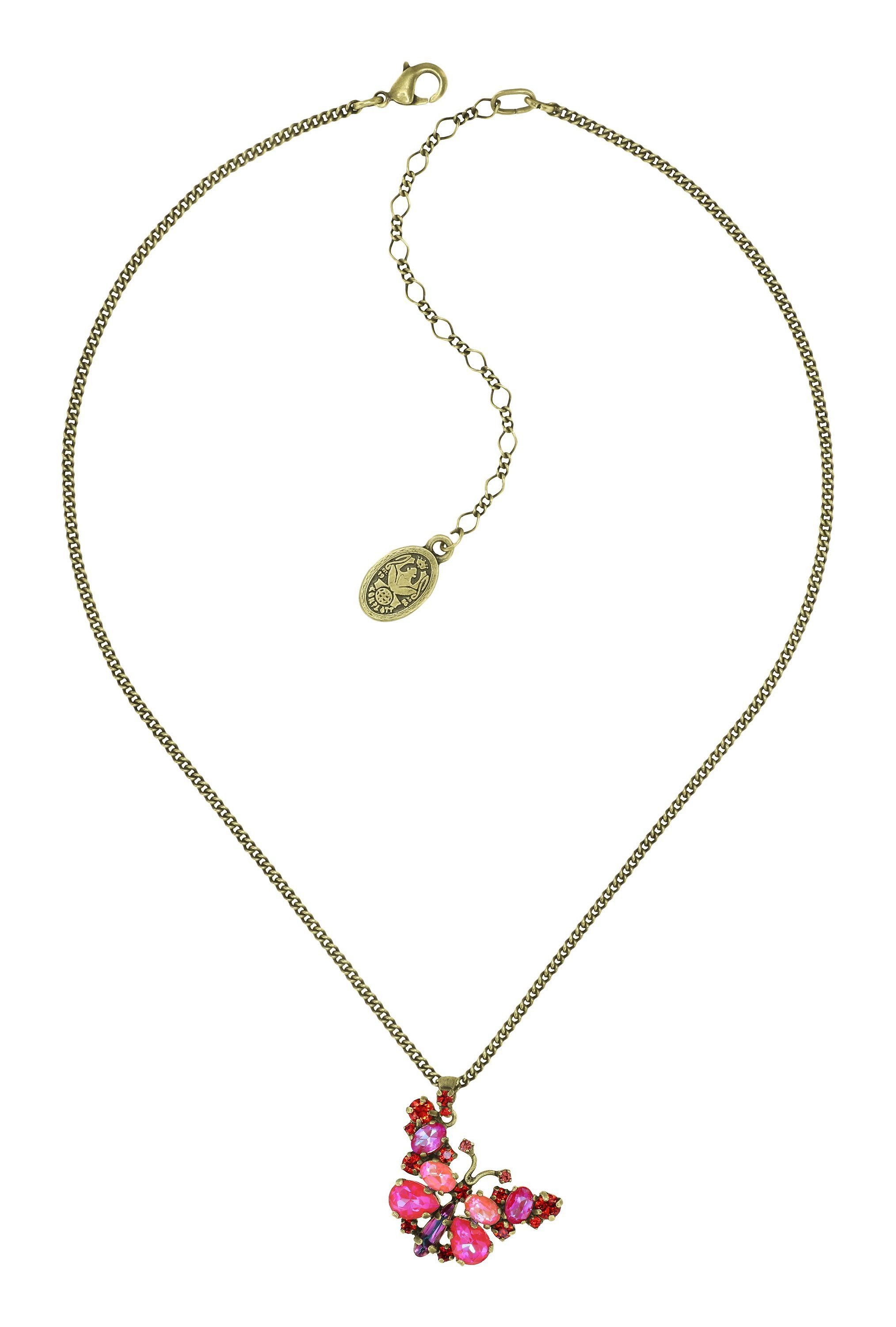 image for Necklace Pendant Butterfly Dance Red  size M