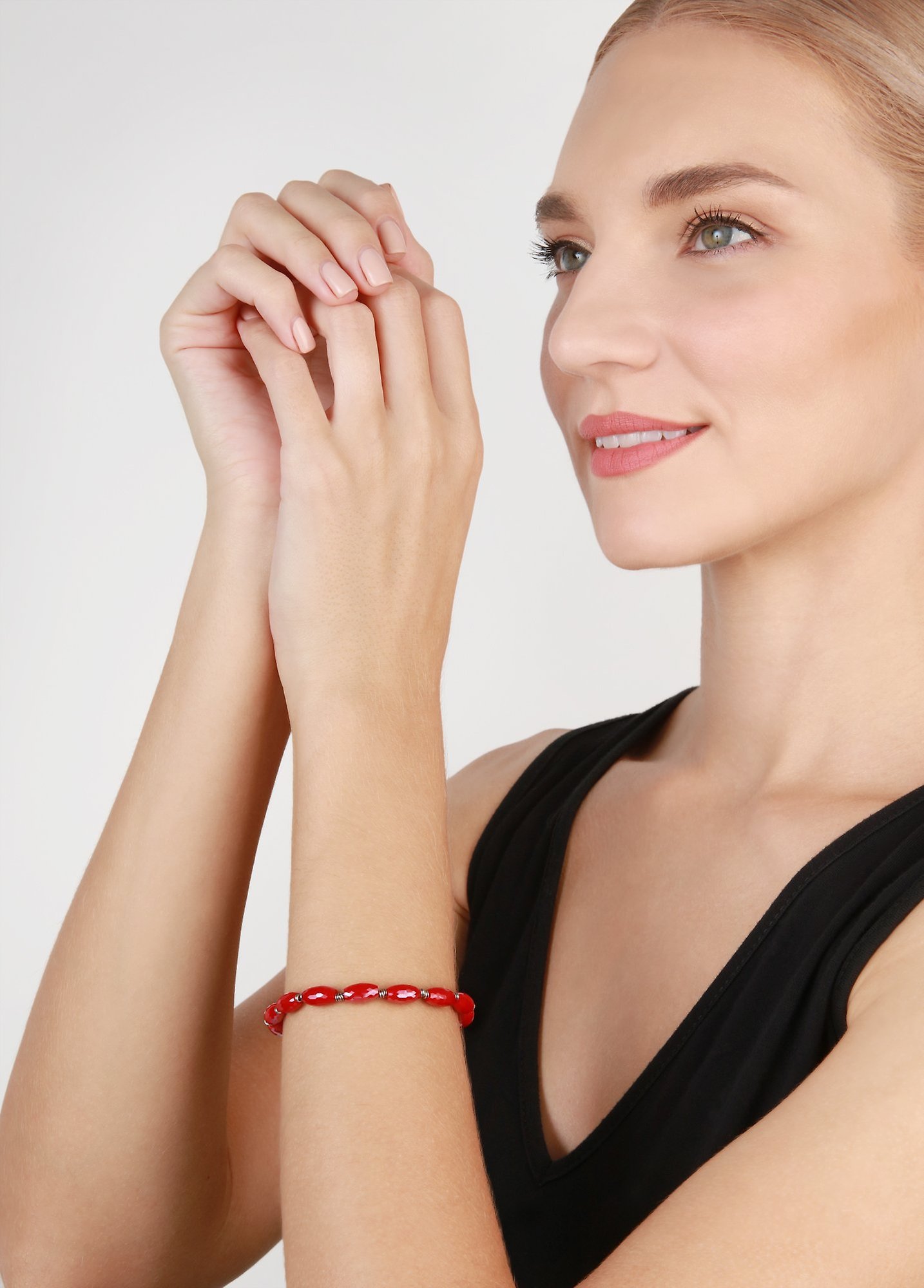 image pour Bracelet élastique Petit Glamour d´Afrique Rouge  