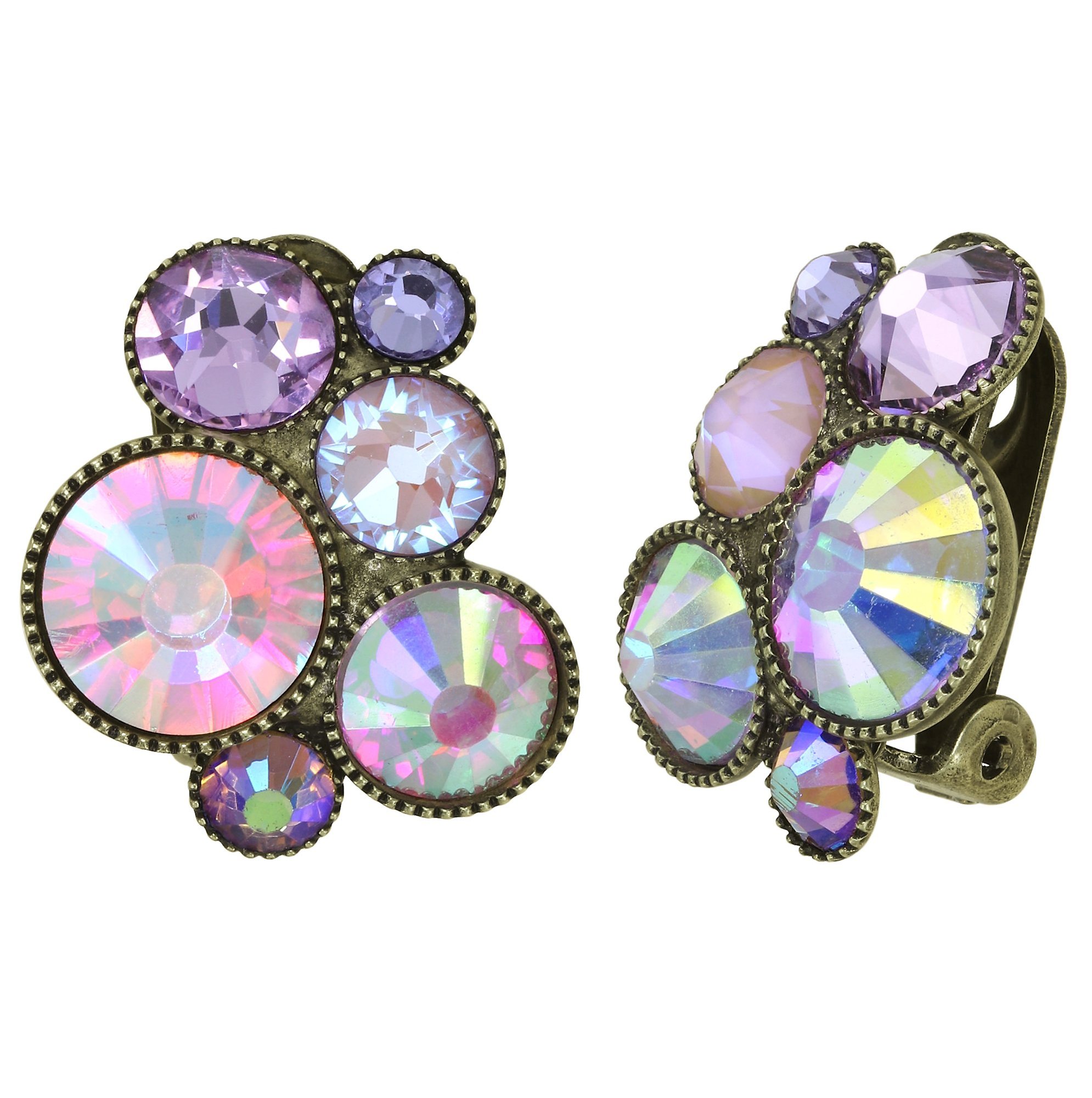image pour Boucles d'oreilles Clip Water Cascade Glam Lila  