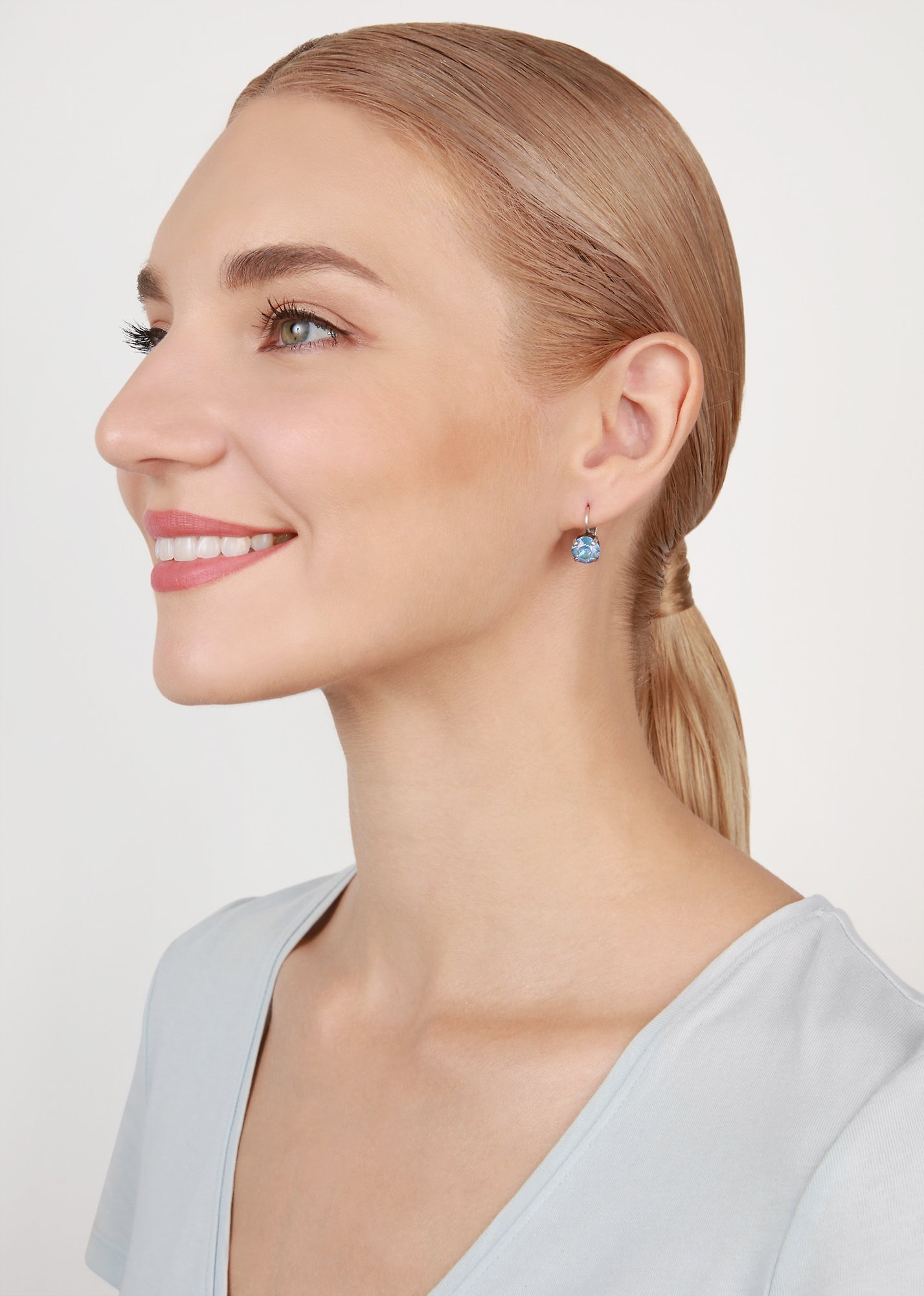 image pour Boucles d'oreilles Eurowire Black Jack Bleu crystal ocean de lite SS 39