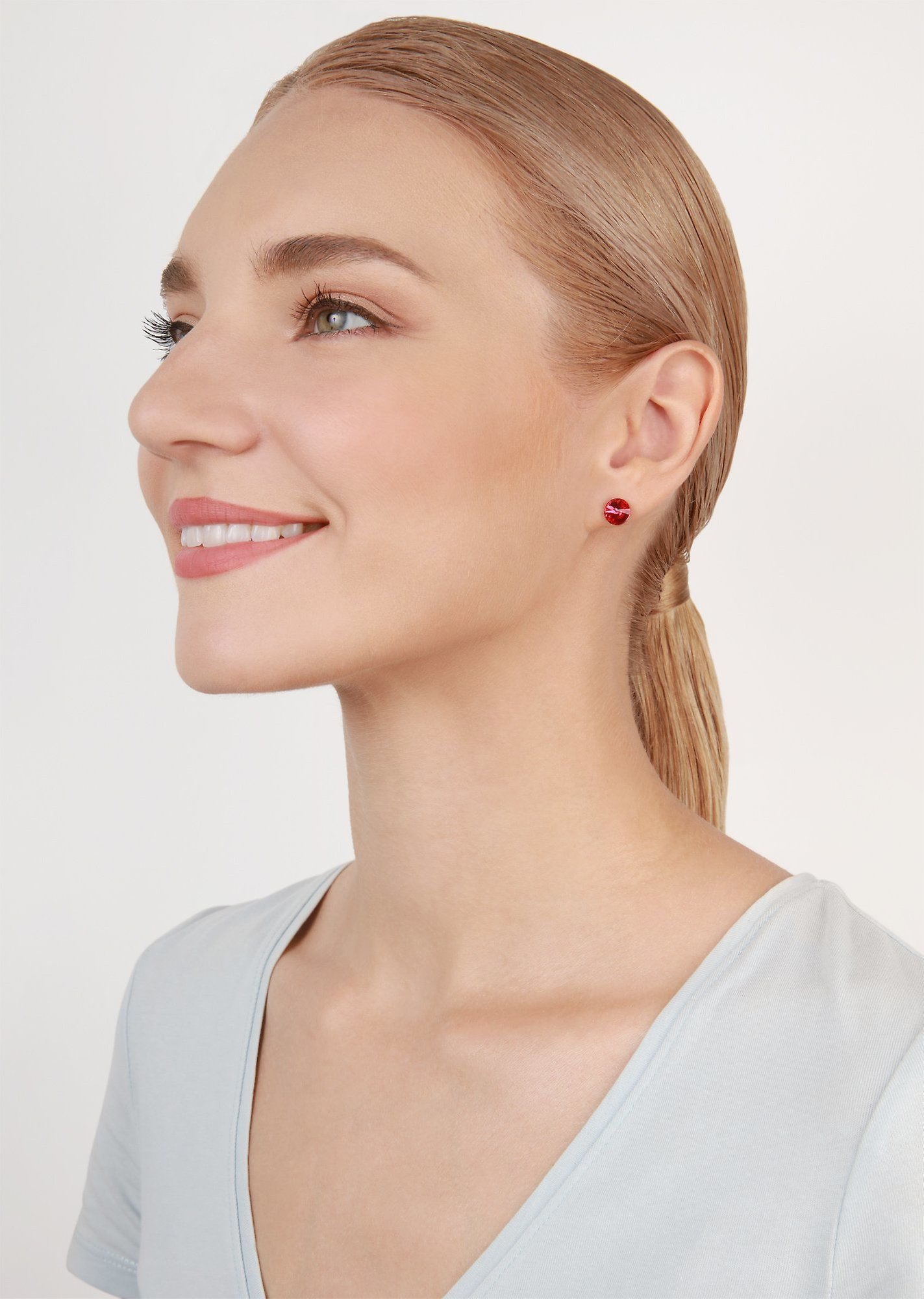 image for Earring Stud Rivoli Pink indian pink SS 39