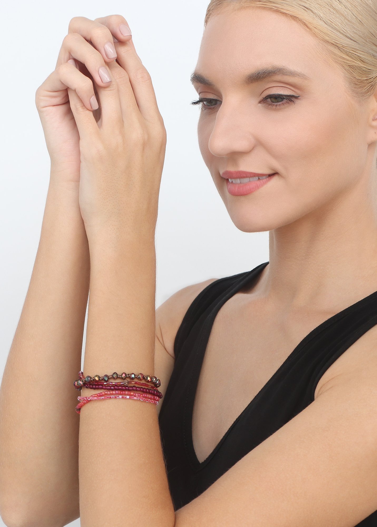 image pour Bracelet élastique Petit Glamour d´Afrique Rose  