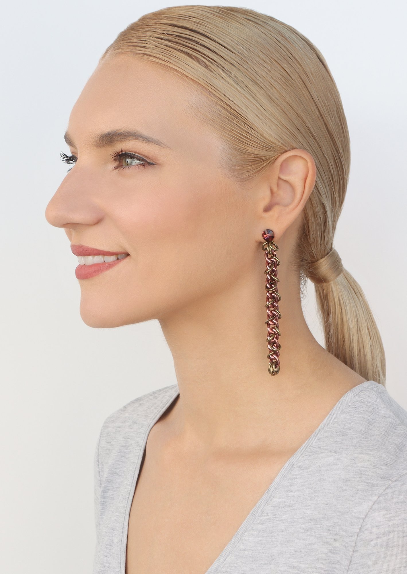 image pour Clou d'oreille pendant Unchained Cuivre  