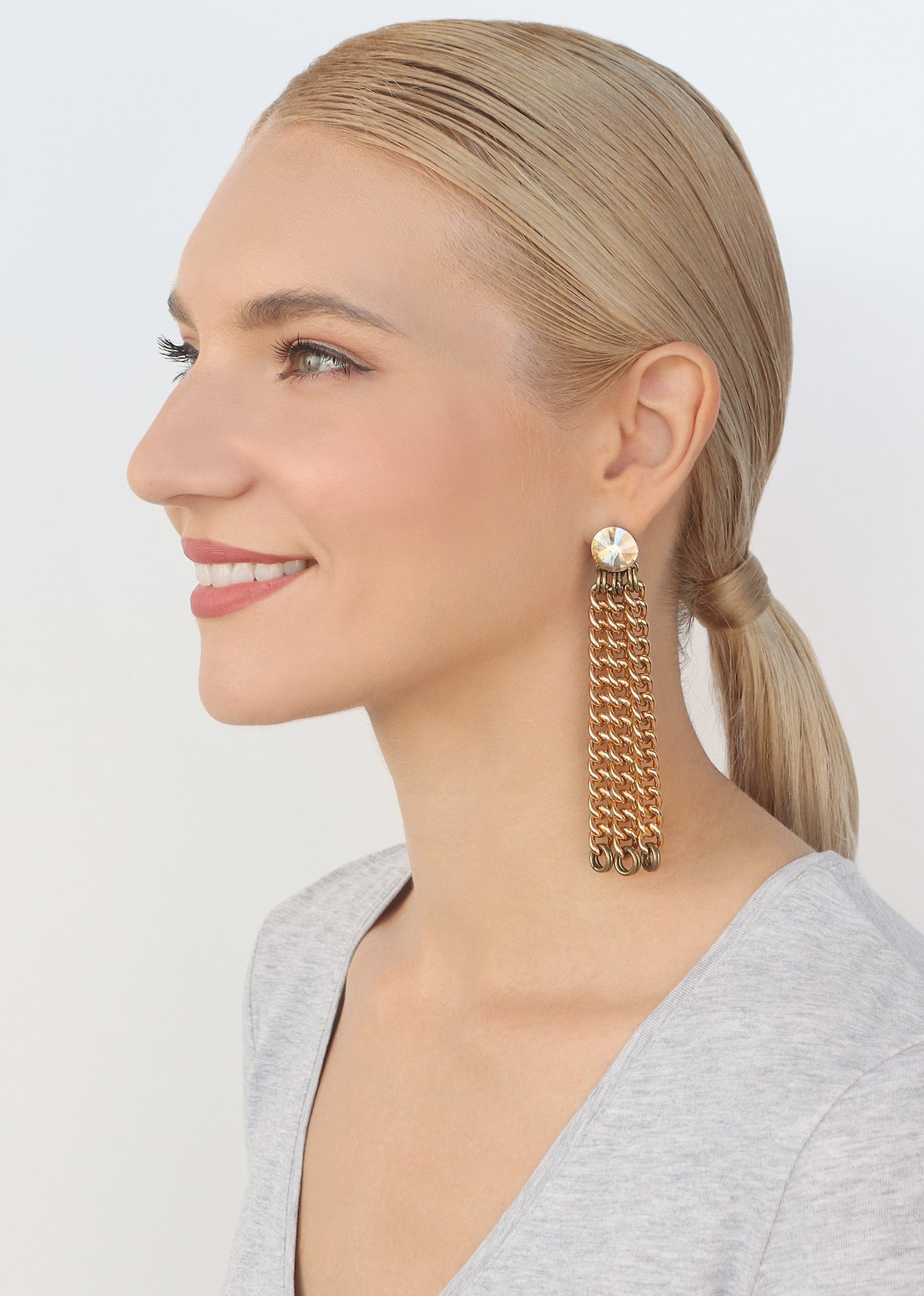 image pour Clou d'oreille pendant Unchained Or  