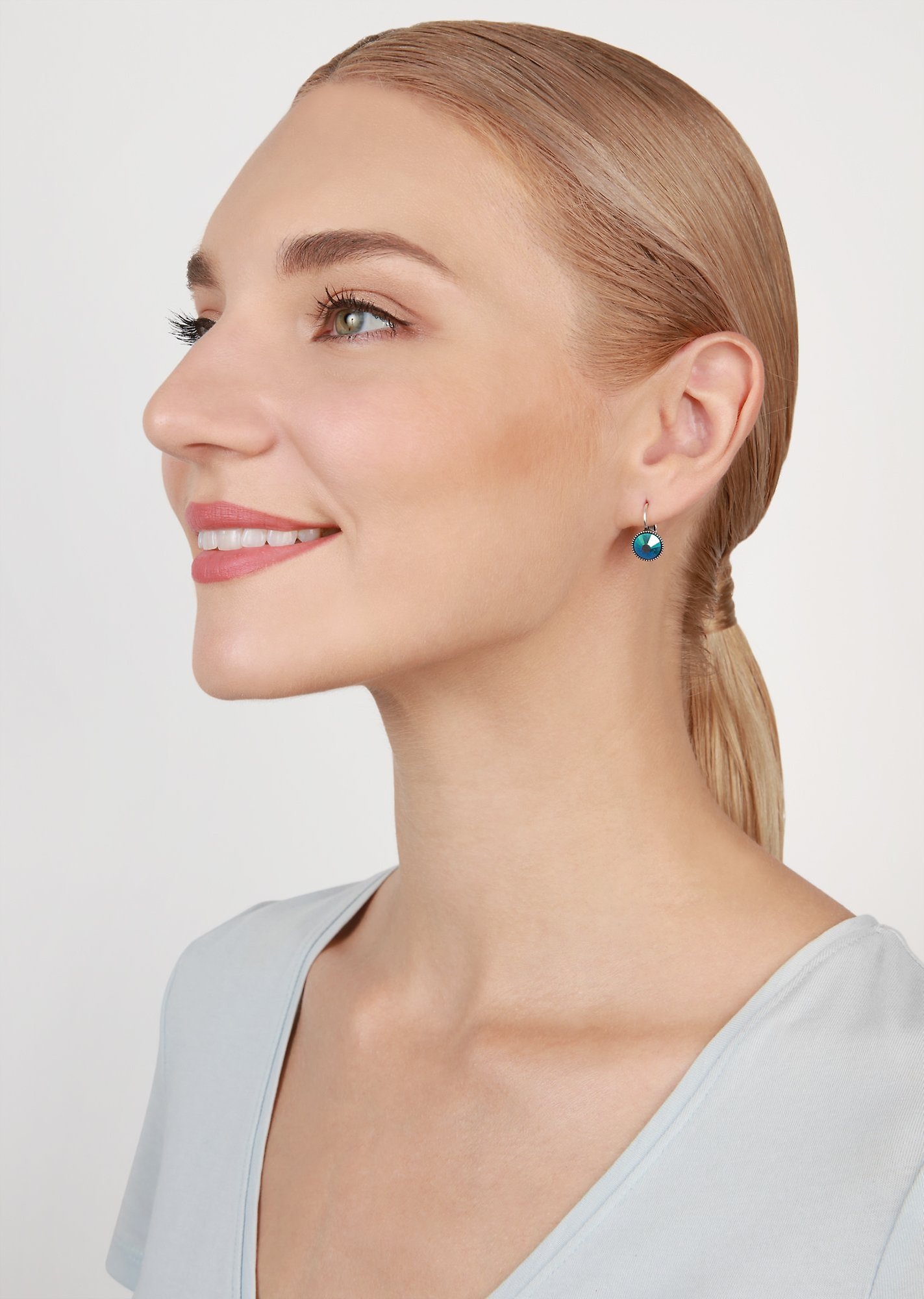 image pour Boucles d'oreilles Eurowire Black Jack Bleu / Vert  SS 40