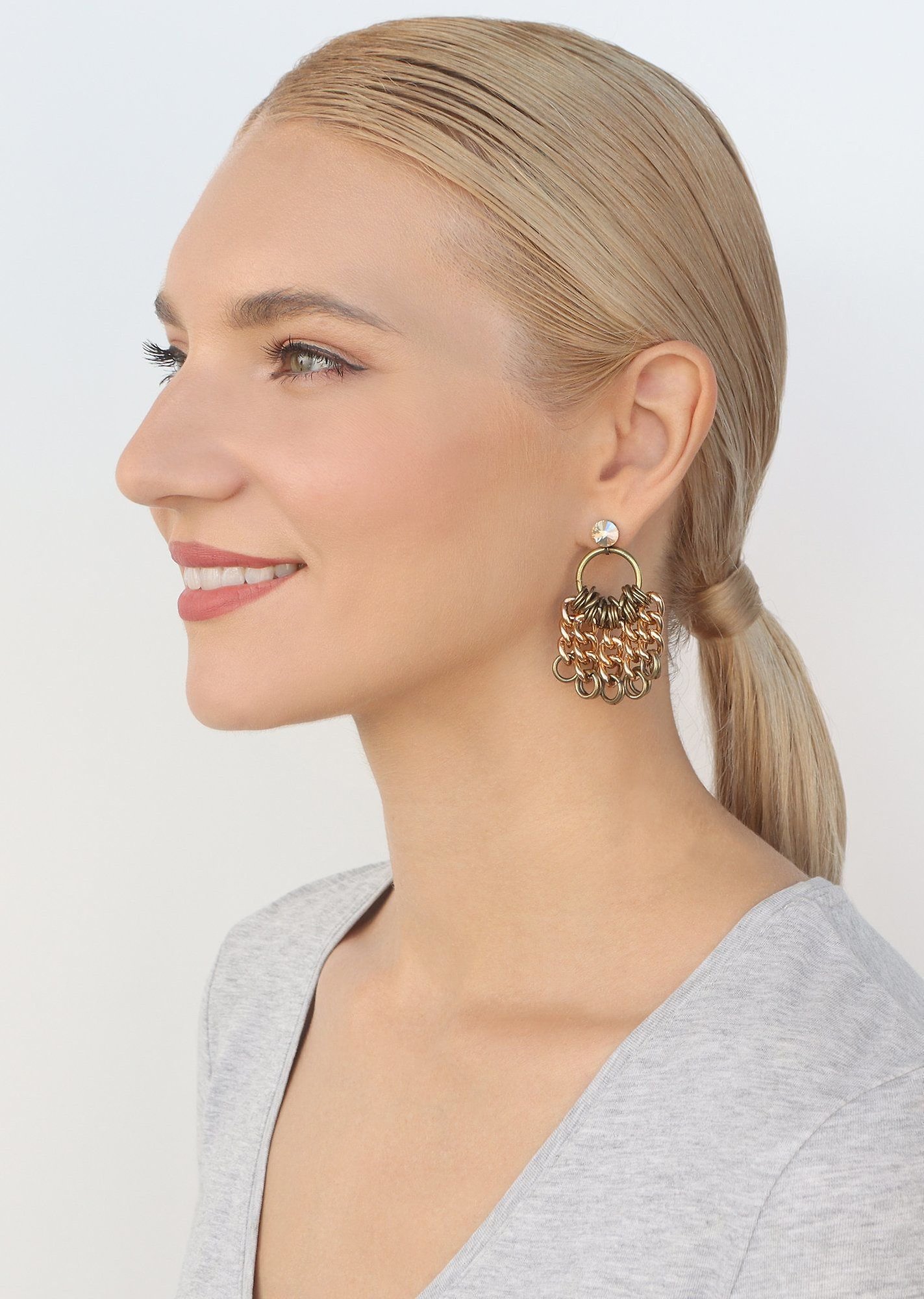 image pour Clou d'oreille pendant Unchained Or  