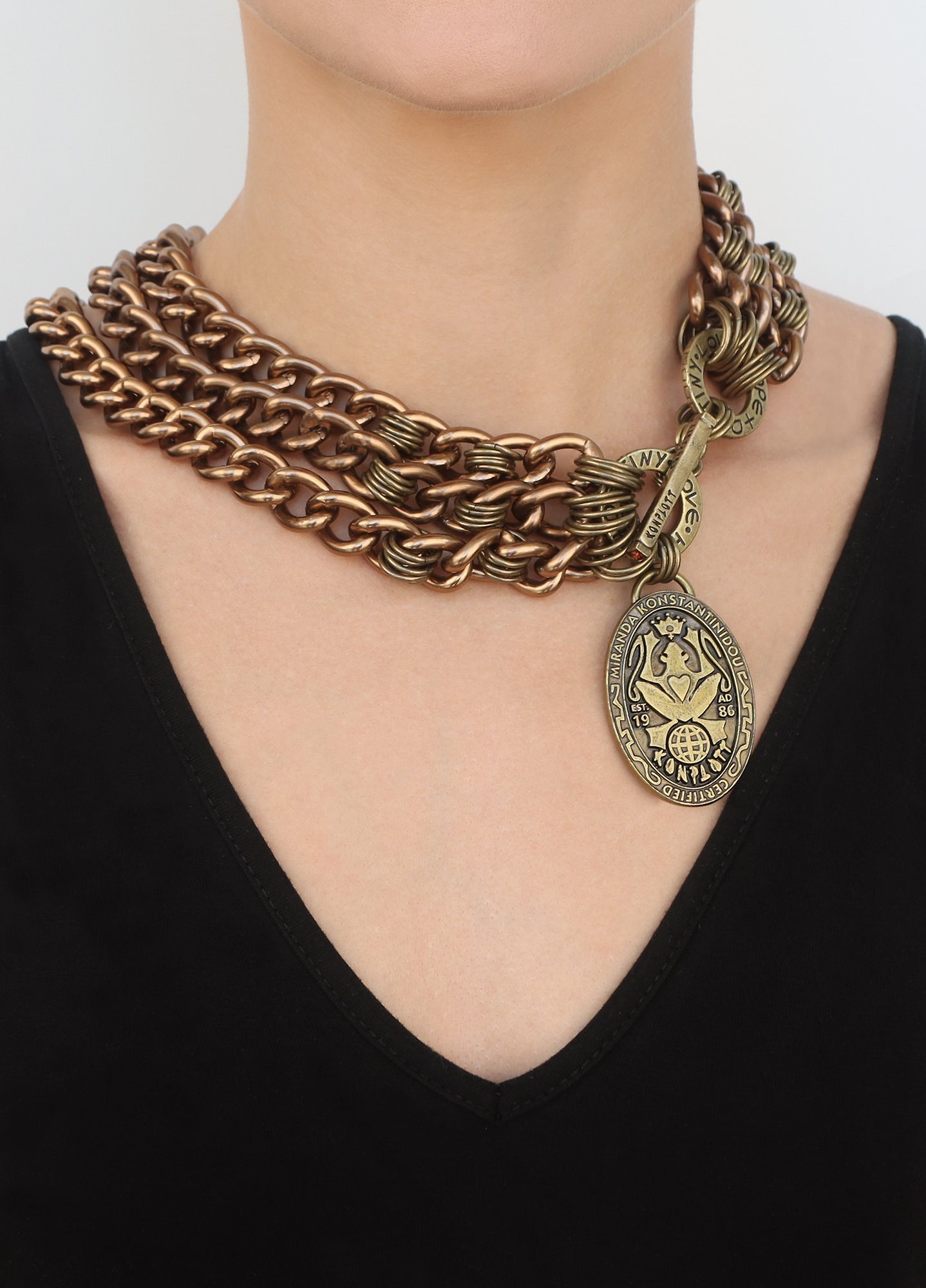 Bild für Halskette Collier Unchained Braun  