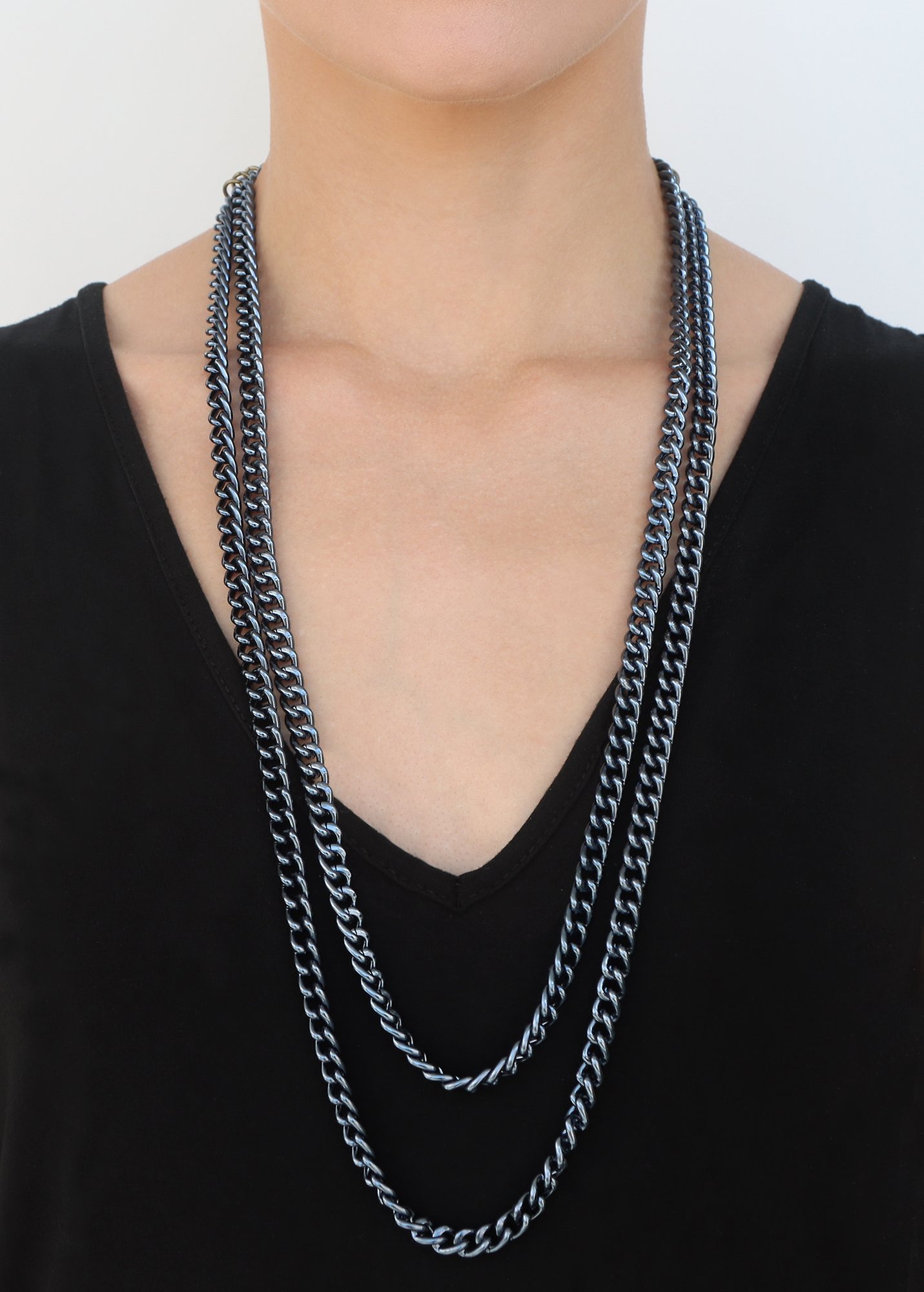 image for Necklace (Long) Unchained Metallic Blue  