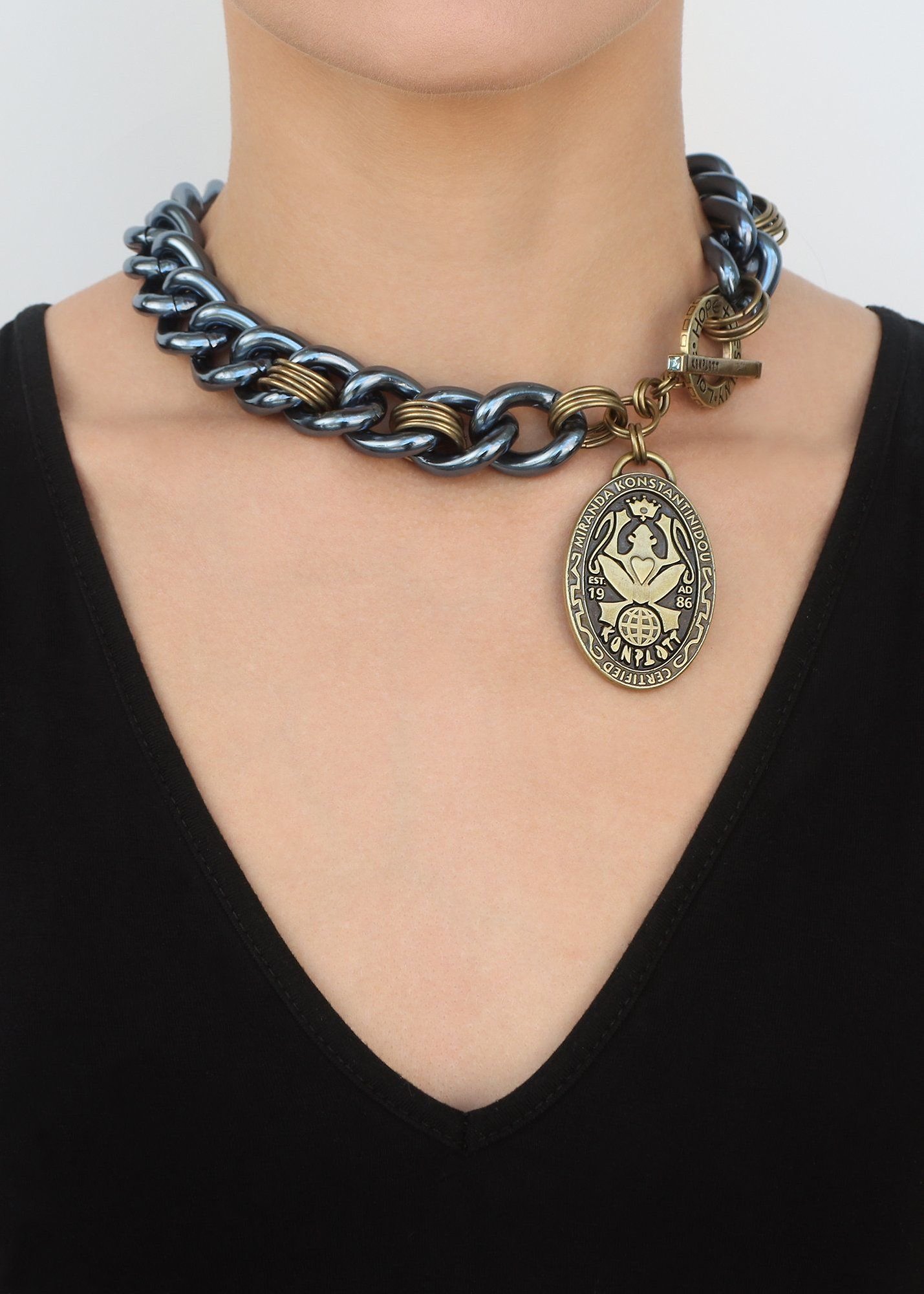 image for Necklace Unchained Metallic Blue  