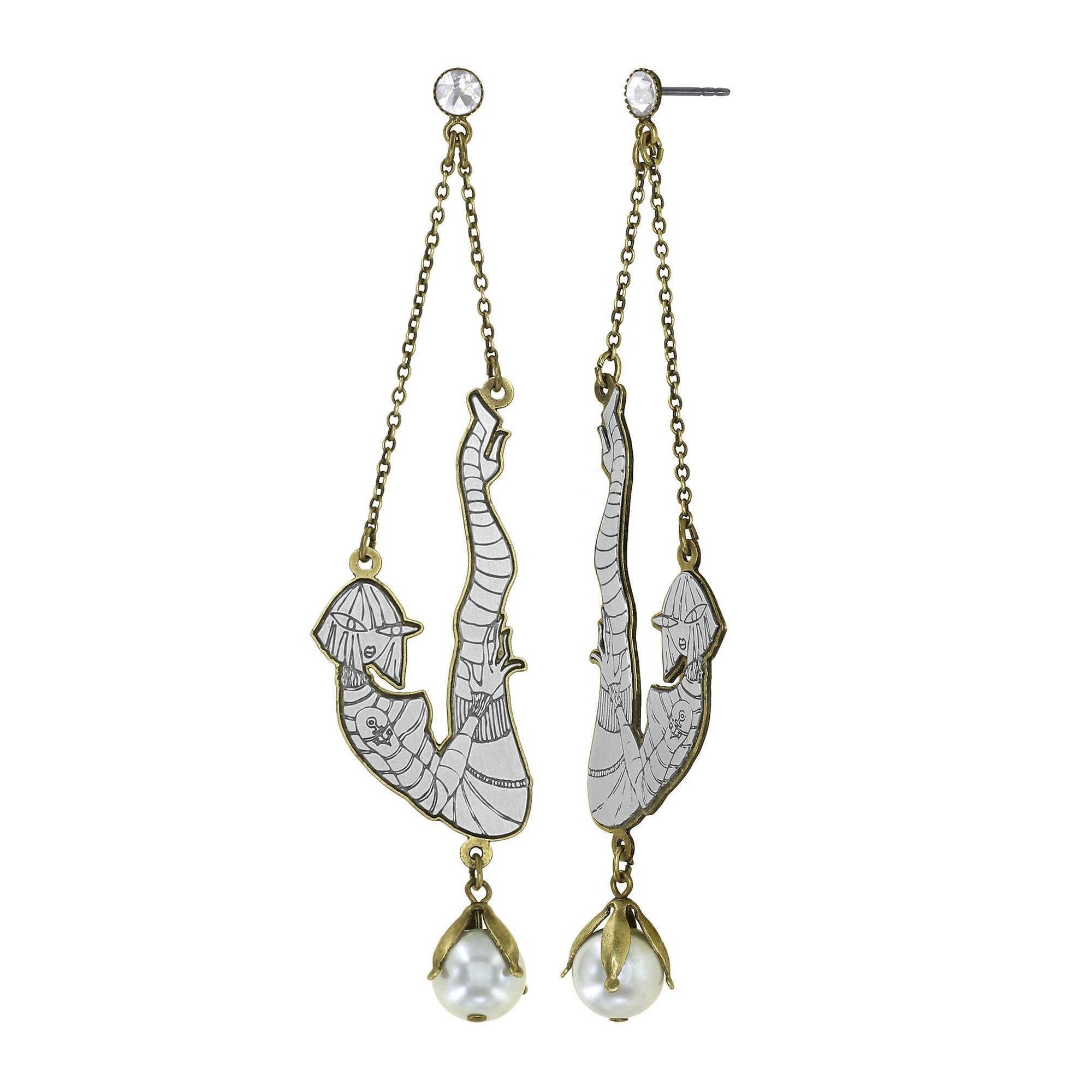 image pour Clou d'oreille pendant My Bonnie Is Over The Ocean Blanc  